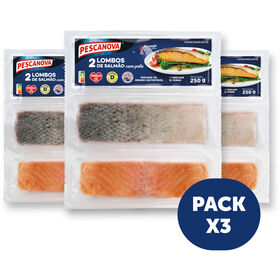 Lombos de Salmão com Pele Ultracongelado