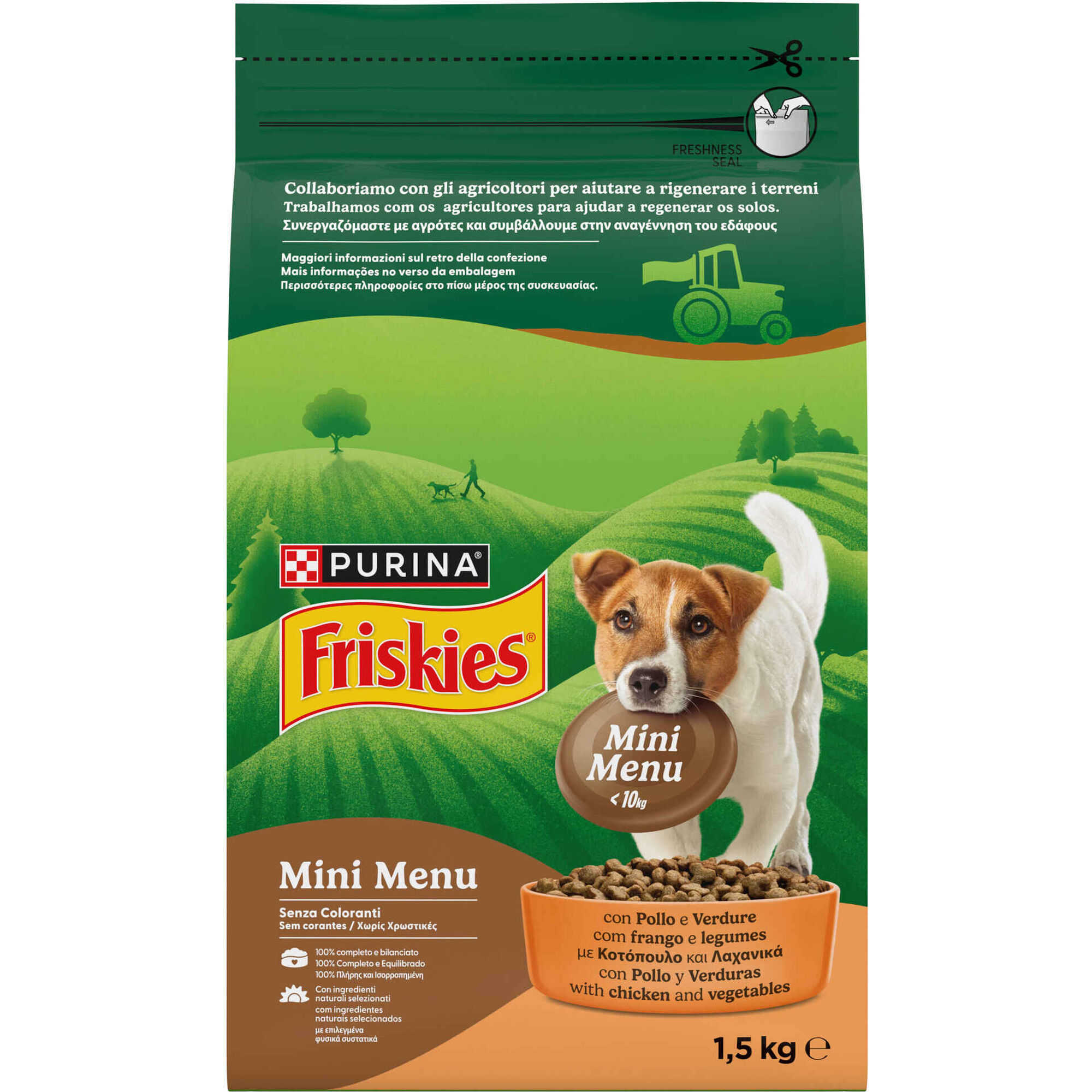 Ra&ccedil;&atilde;o para C&atilde;o Adulto Mini Menu Frango e Legumes Purina Friskies