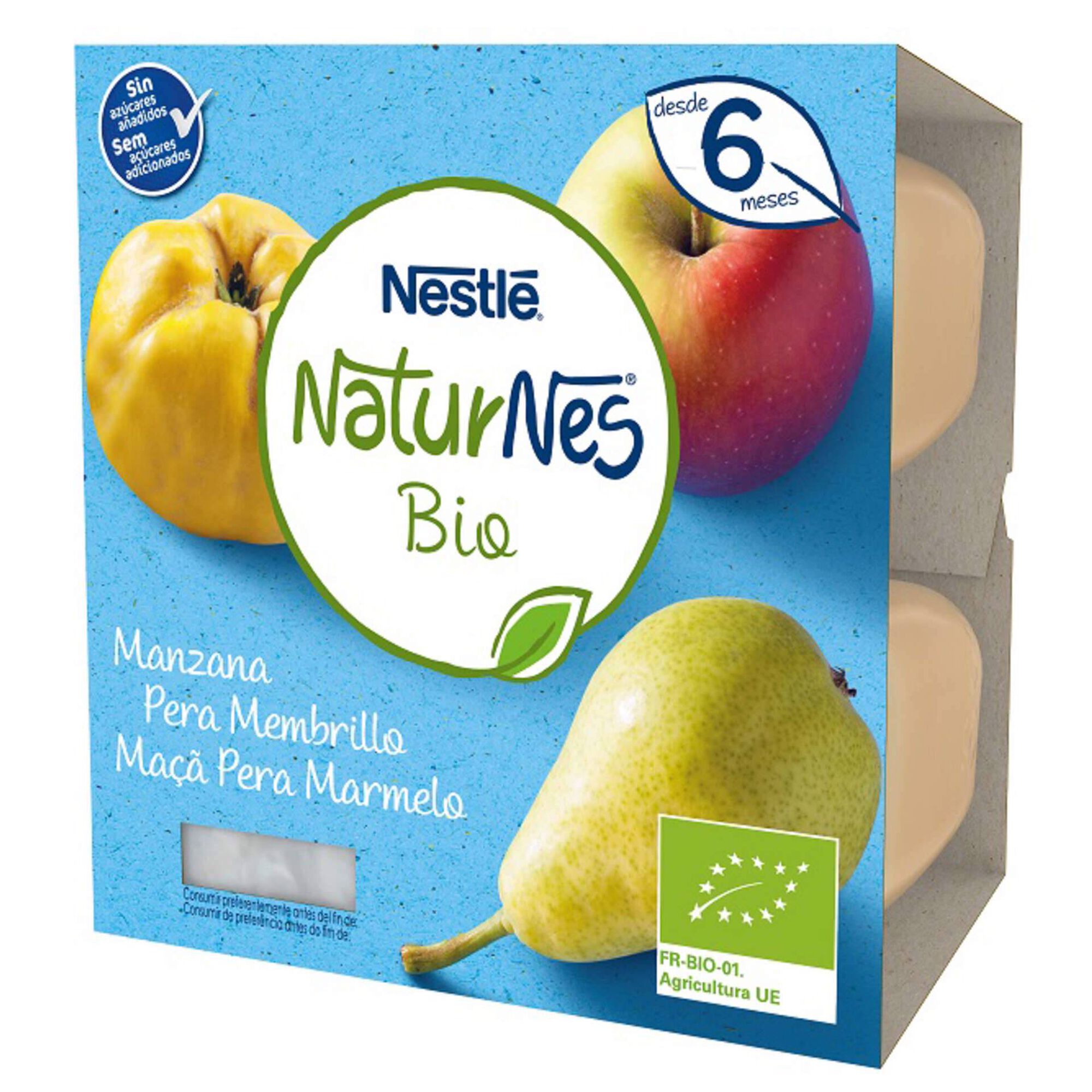 Puré de Fruta Maçã, Pera e Marmelo Naturnes Bio +6 Meses Puré de Fruta Maçã, Pera e Marmelo Naturnes Bio +6 Meses