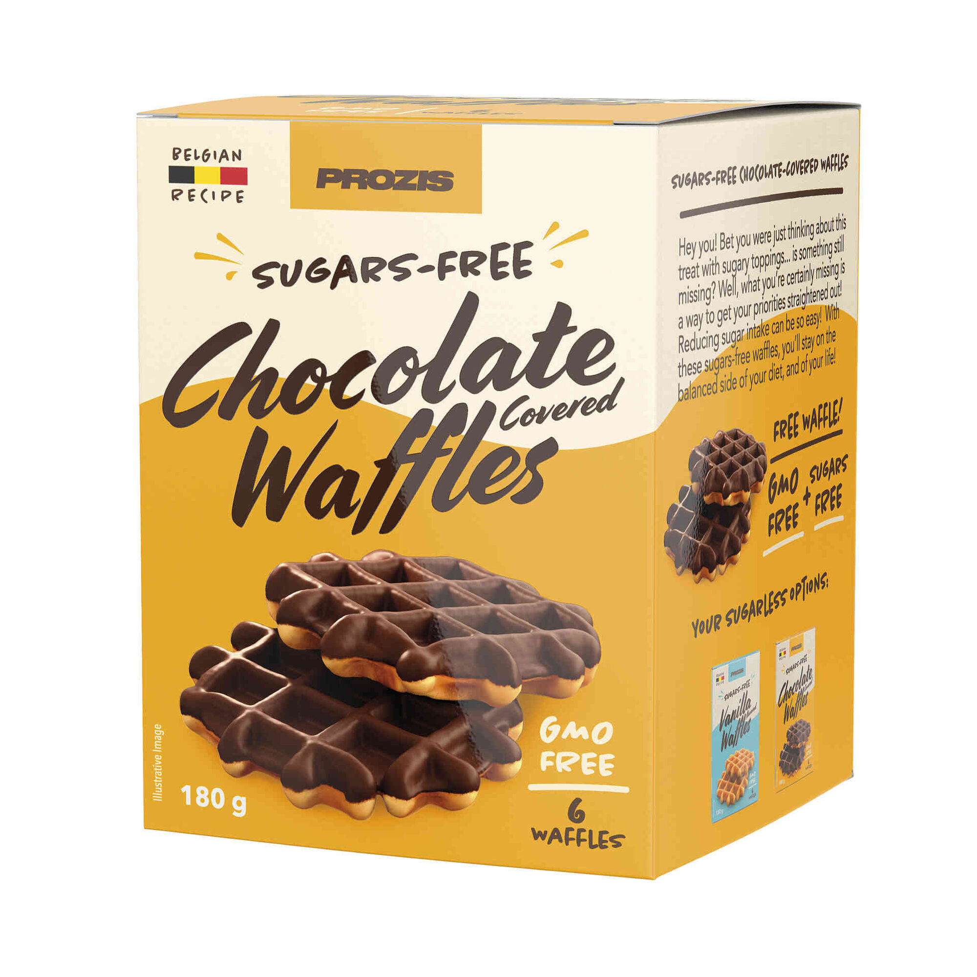 Waffles Cobertos com Chocolate