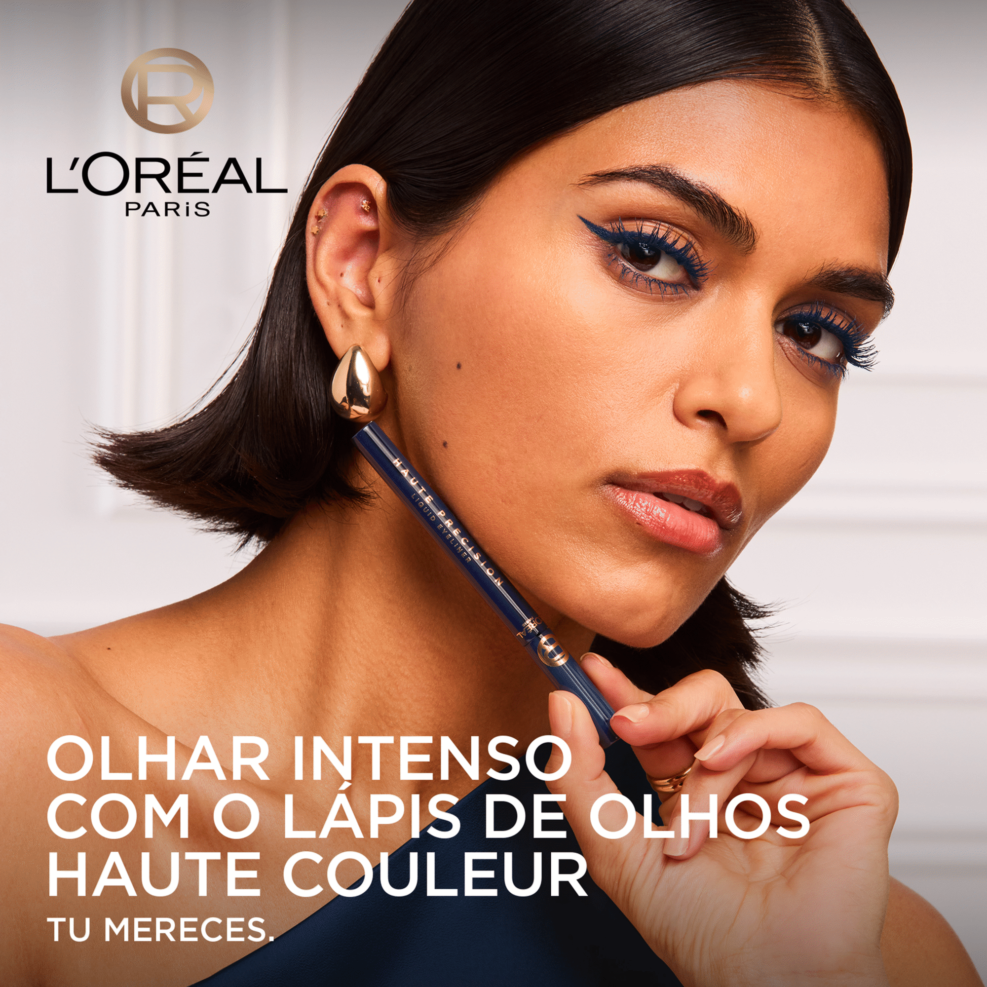 L&aacute;pis de Olhos Kh&ocirc;l Haute Couleur Bleu Suede L'Or&eacute;al Paris