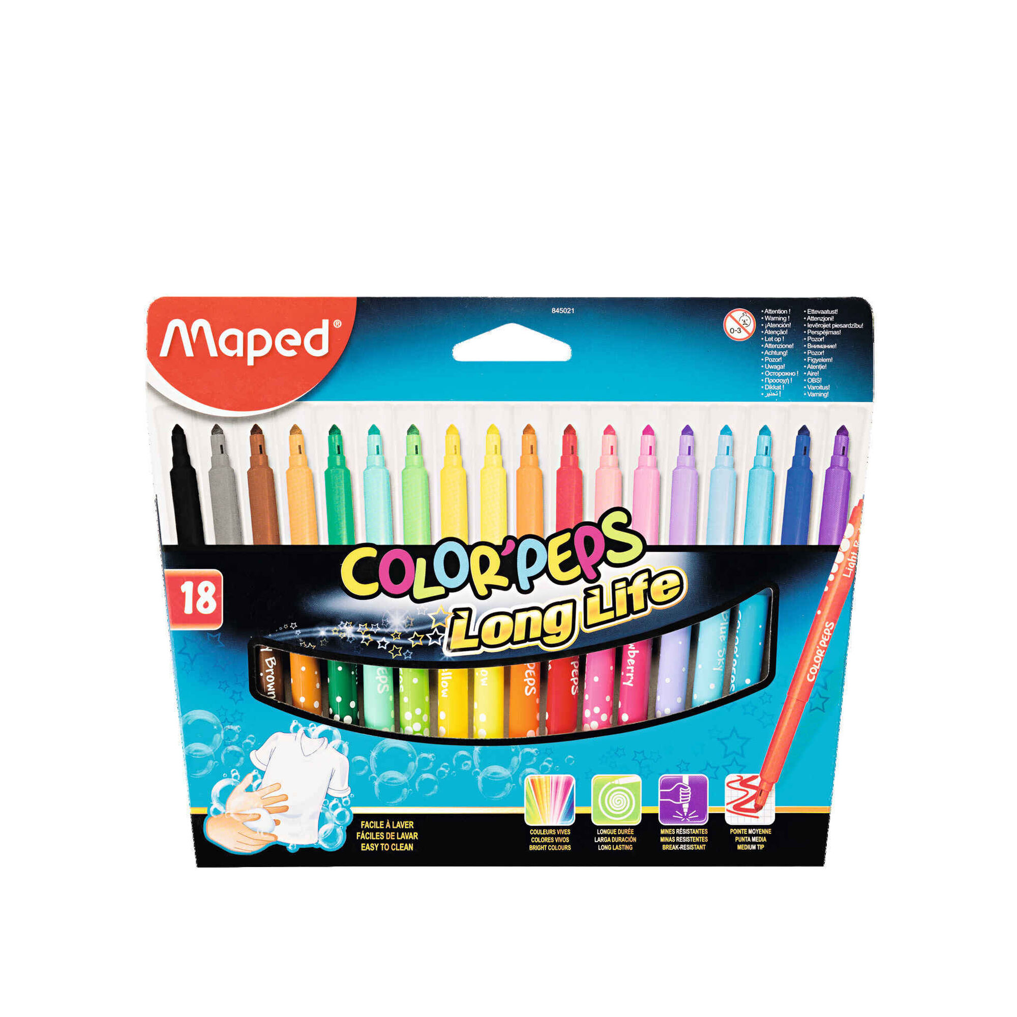 Marcadores de Colorir Lavável Color'Peps