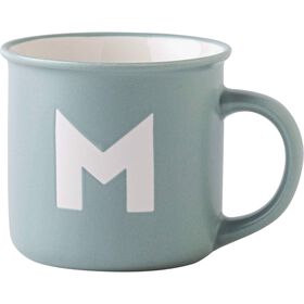 Caneca 360ml Letra M Azul Claro Kasa