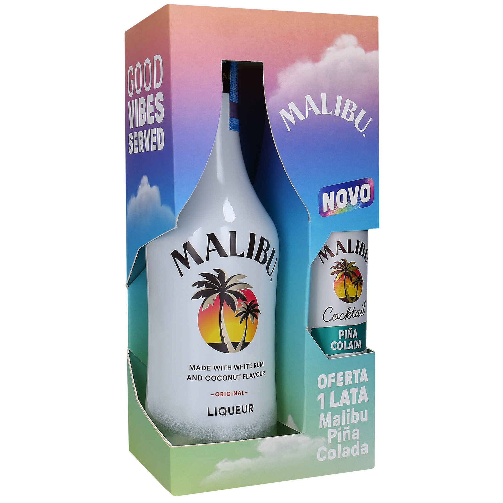 Malibu Coco com Oferta de Lata Malibu Pina Colada