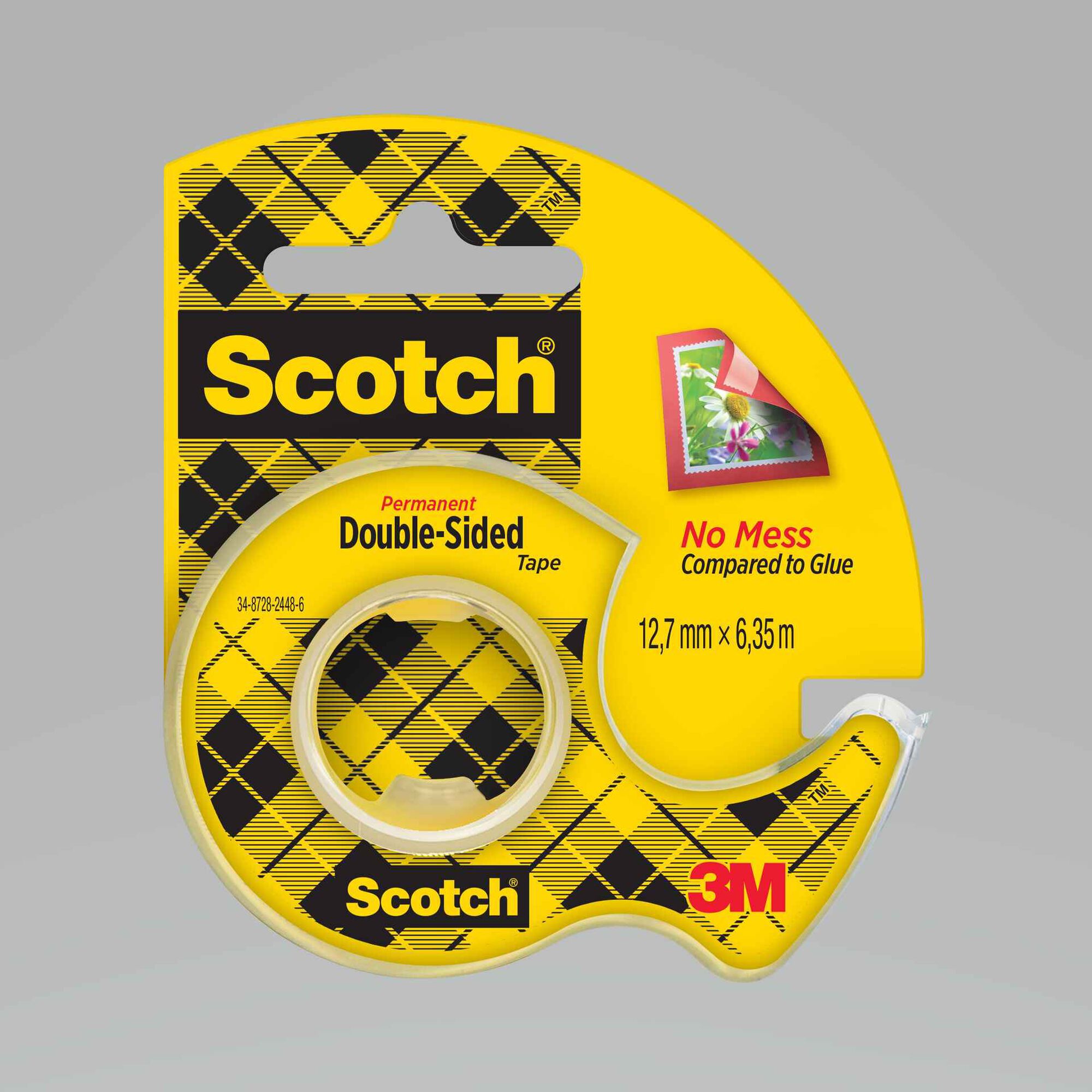 Fita Cola Dupla Face com Desenho 7,5m x 19mm Scotch