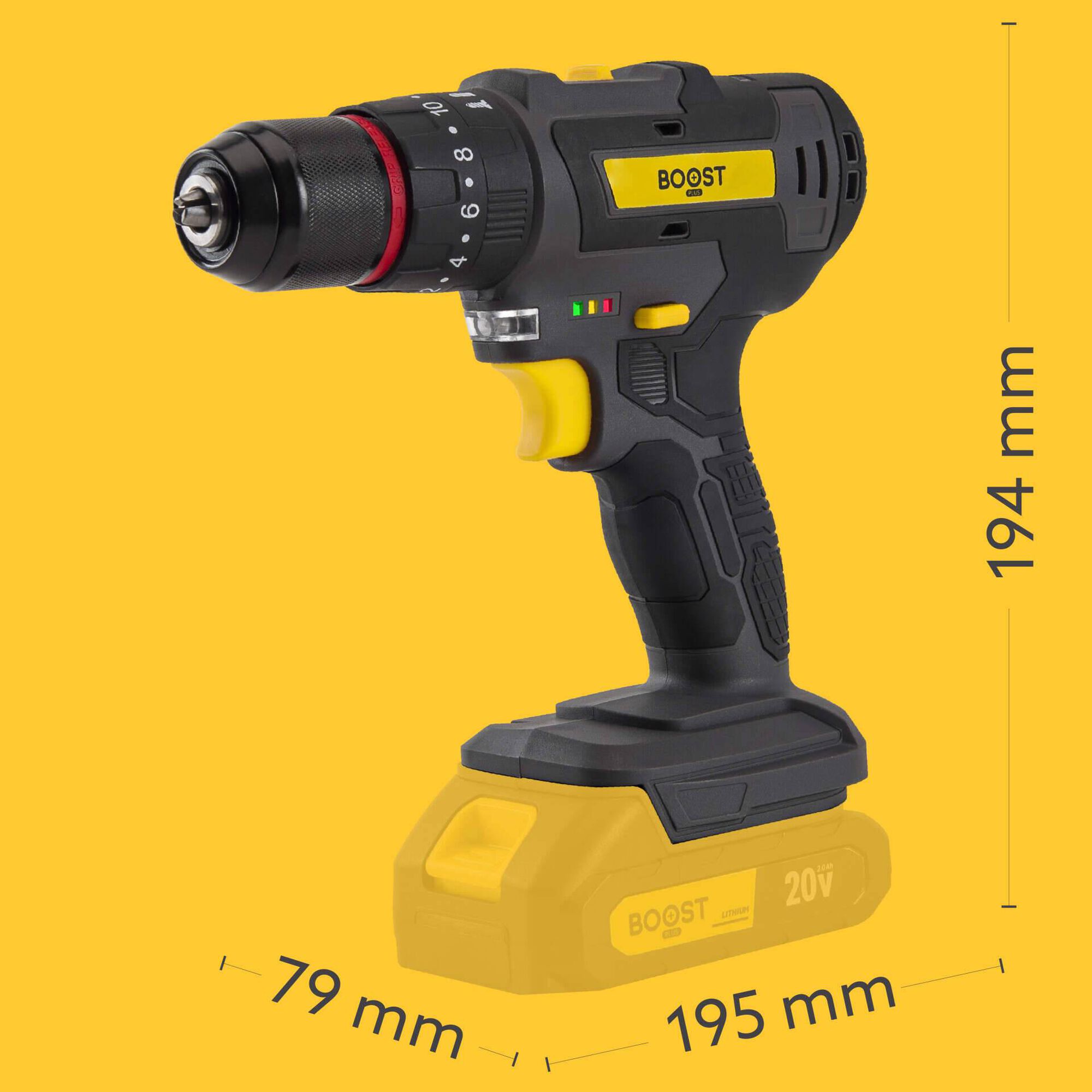 Berbequim sem Fios com Bateria e Mala Boost