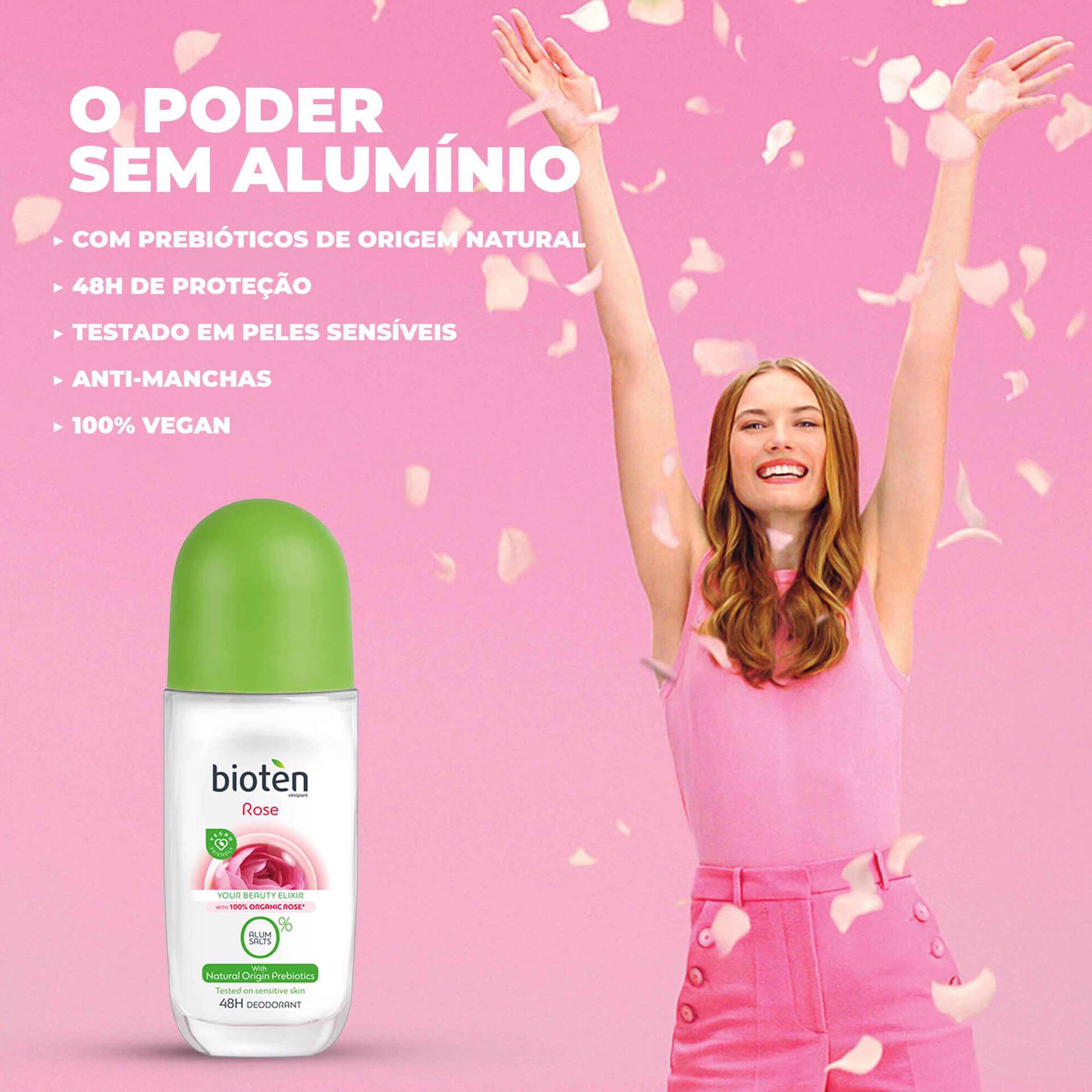 Desodorizante Roll On 0% Alum&iacute;nio Rose