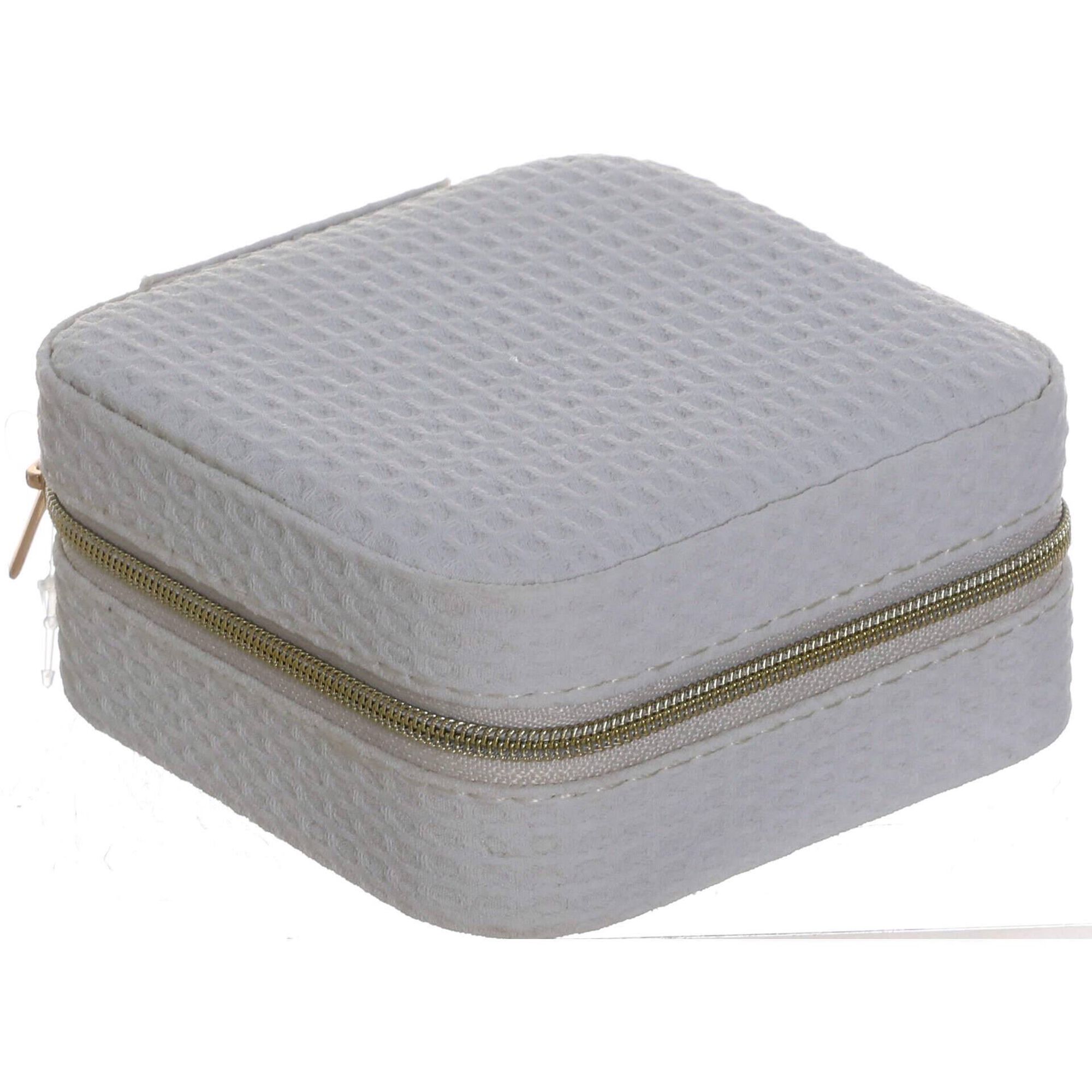 Porta J&oacute;ias Caixa Tecido Branco Kasa