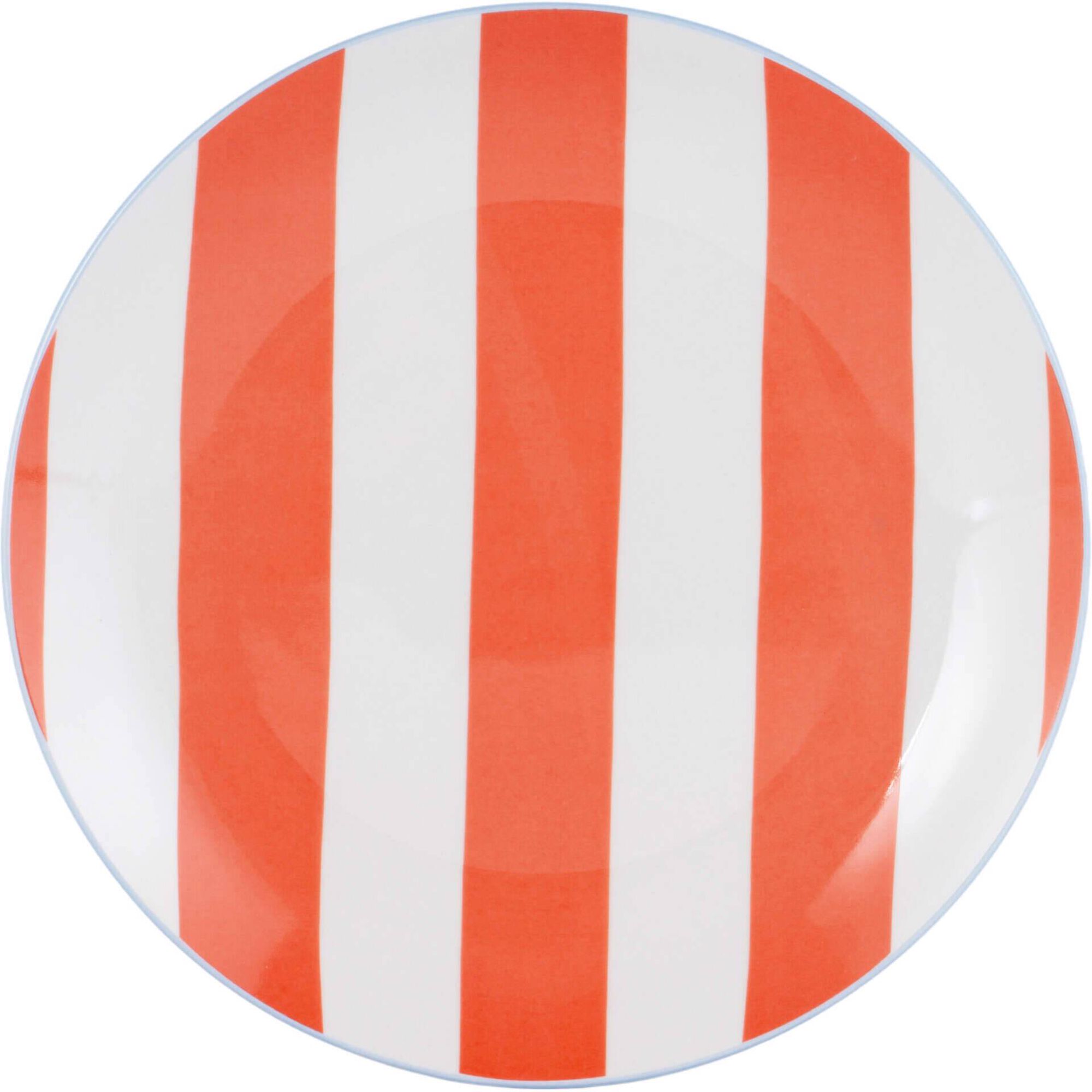 Prato 20,5cm Riscas Laranja Kasa