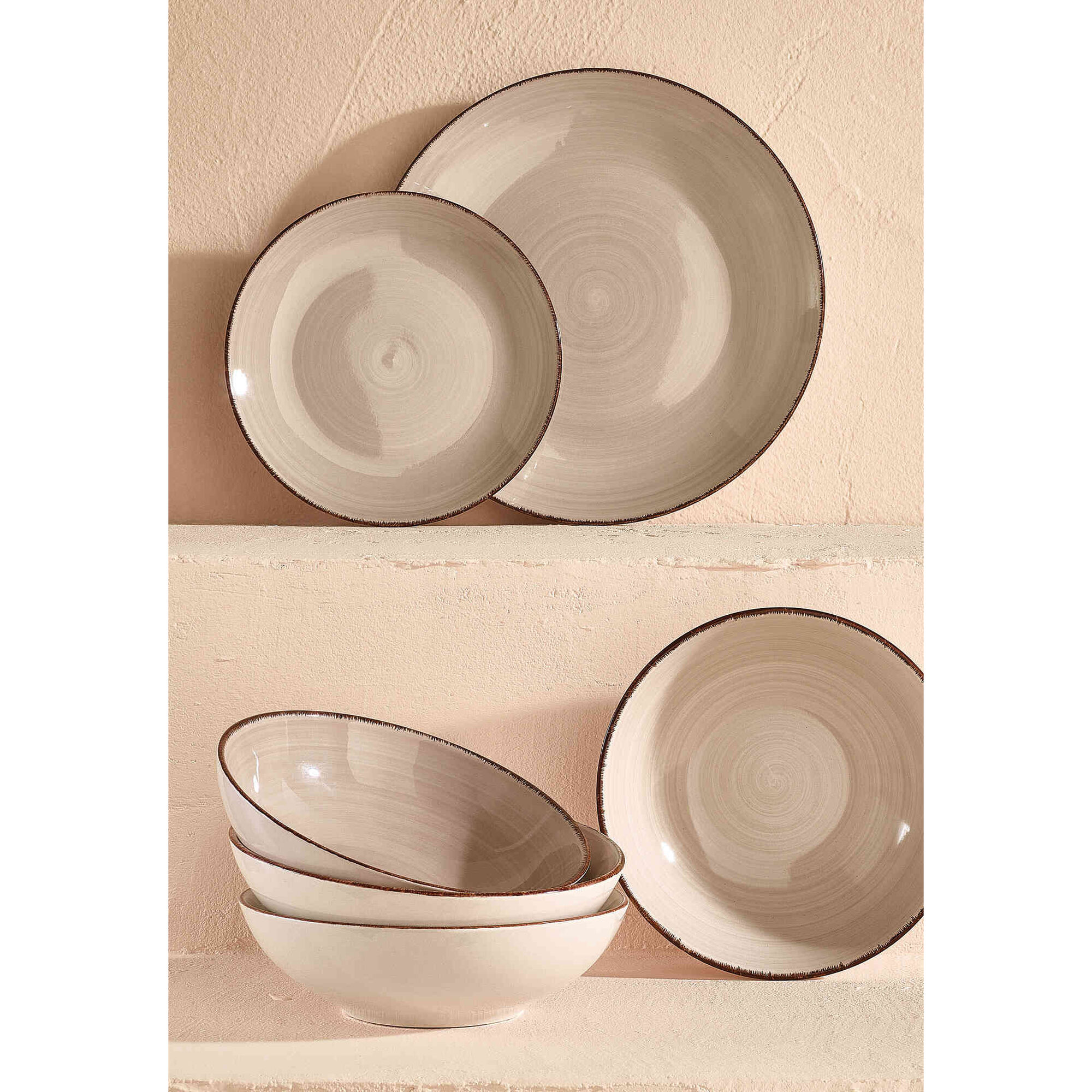 Prato Sopa 18cm Bege &Eacute;vora