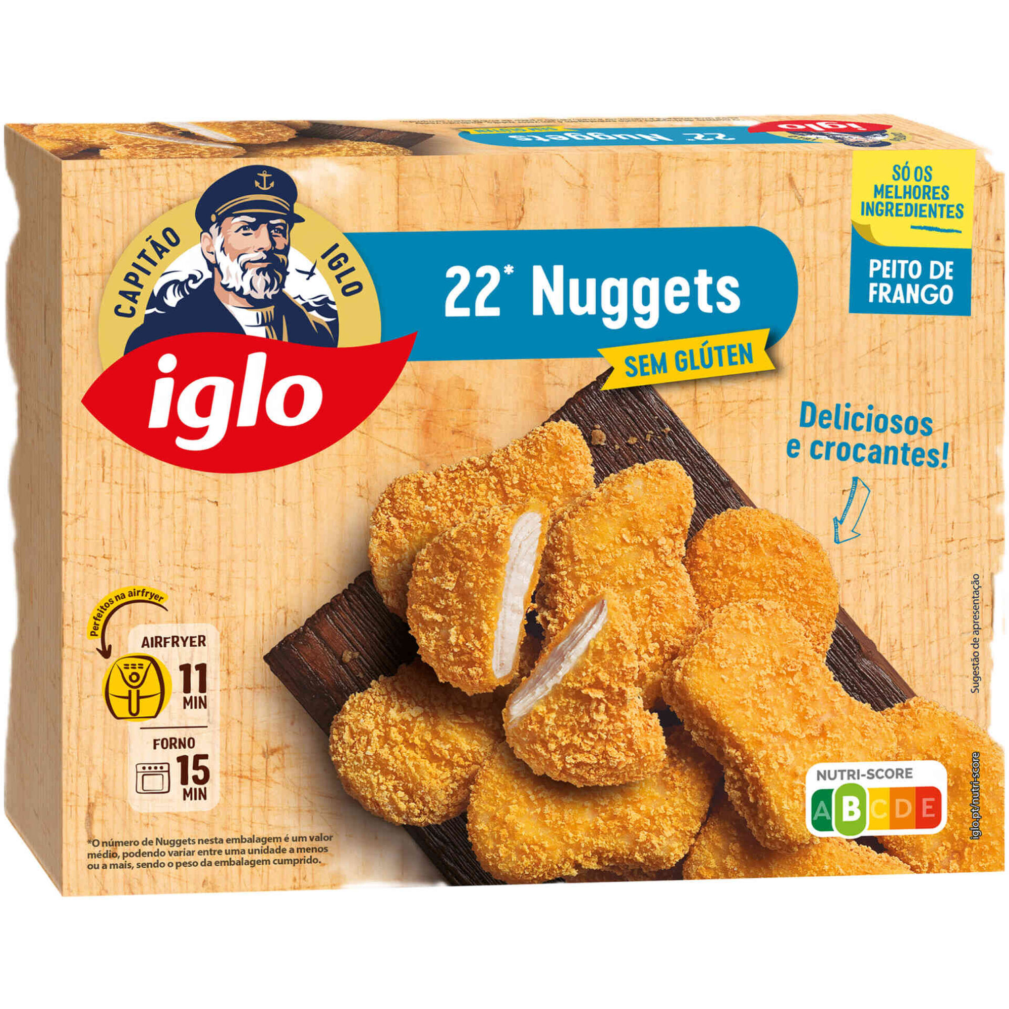 Nuggets de Frango sem Gl&uacute;ten Capit&atilde;o Iglo