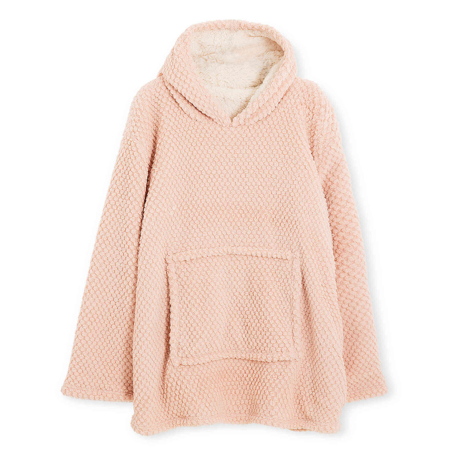 Hoodie Jacquard com Borreguito Rosa
