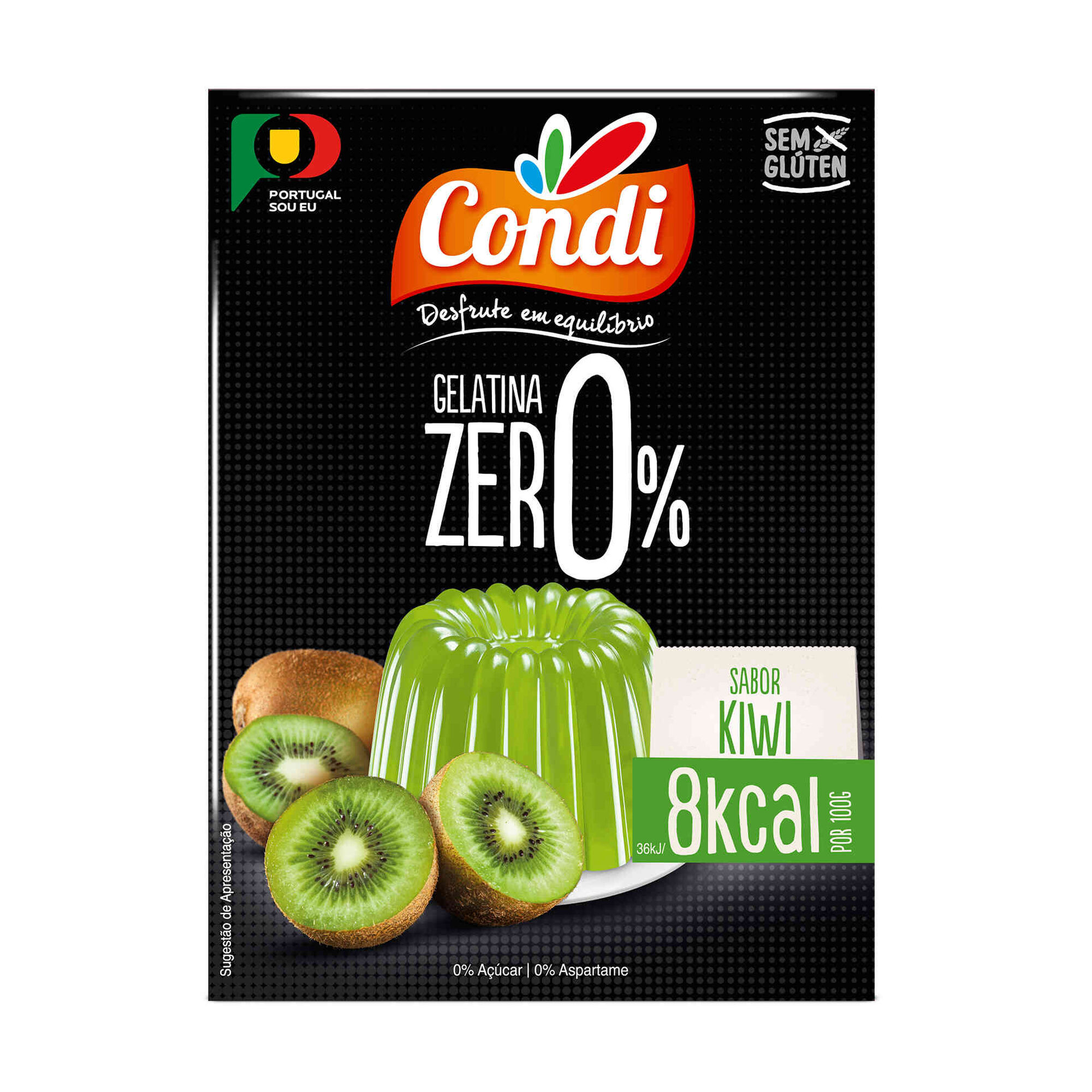 Gelatina em Pó Zero% de Kiwi