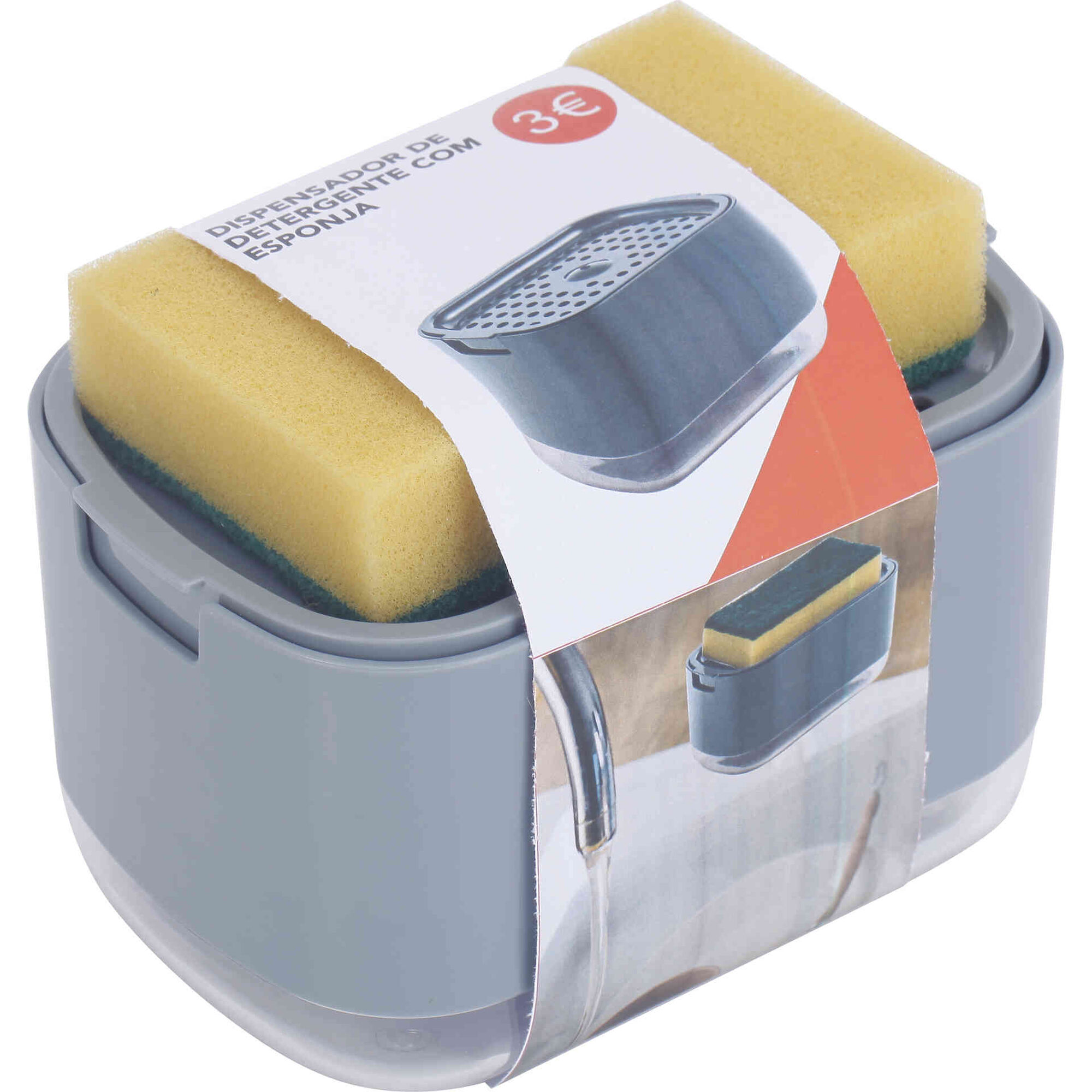 Dispensador de Detergente com Esponja Bazar&atilde;o