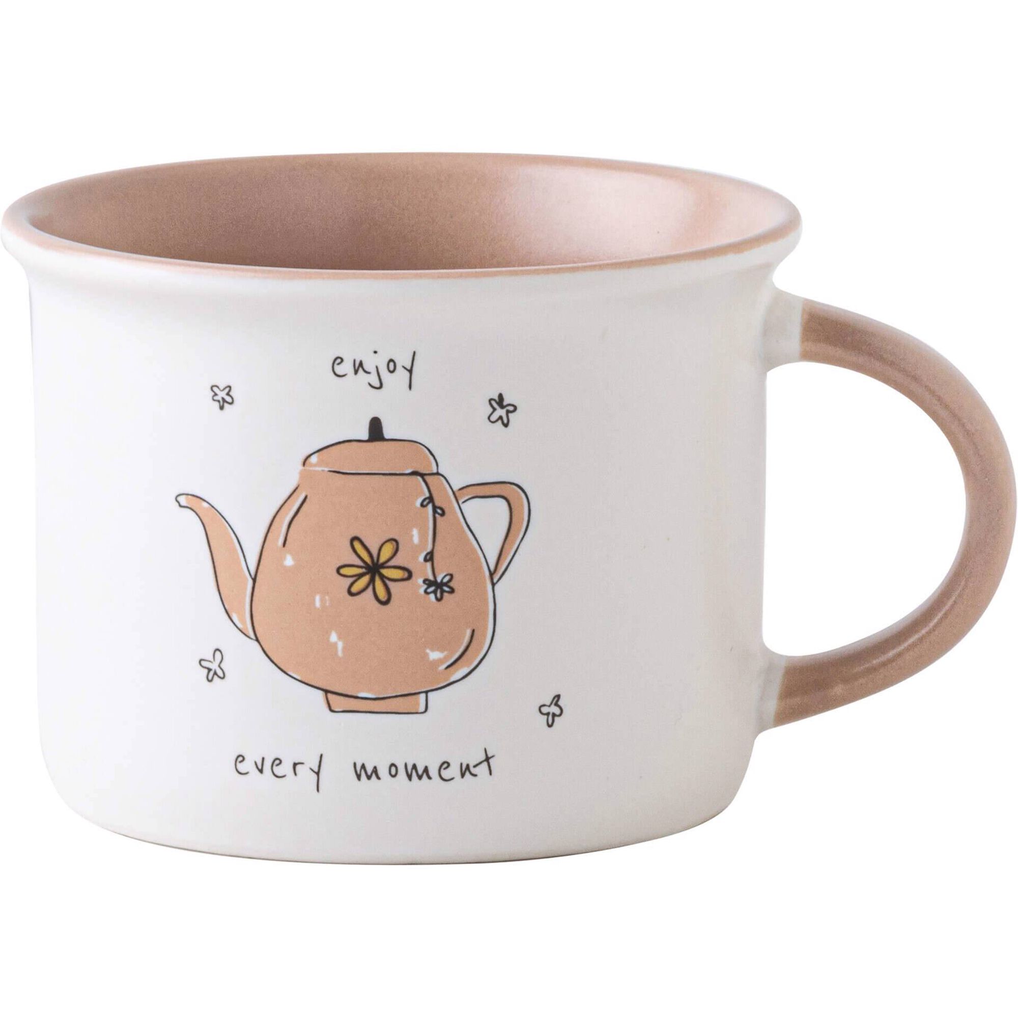 Caneca 160ml Enjoy Every Moment Rosa Kasa