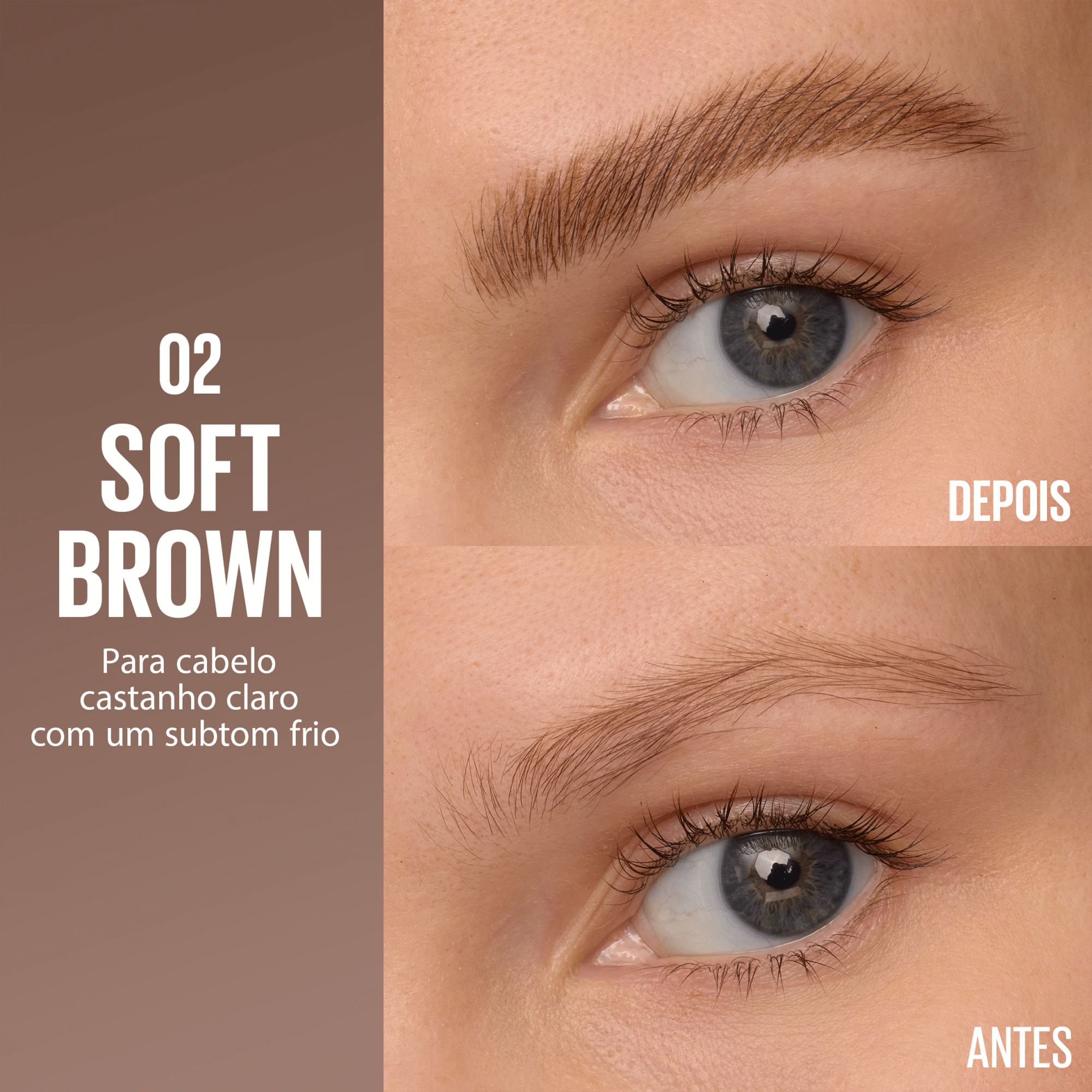 M&aacute;scara de Sobrancelhas Brow Insert 2 Soft Brown Maybelline New York