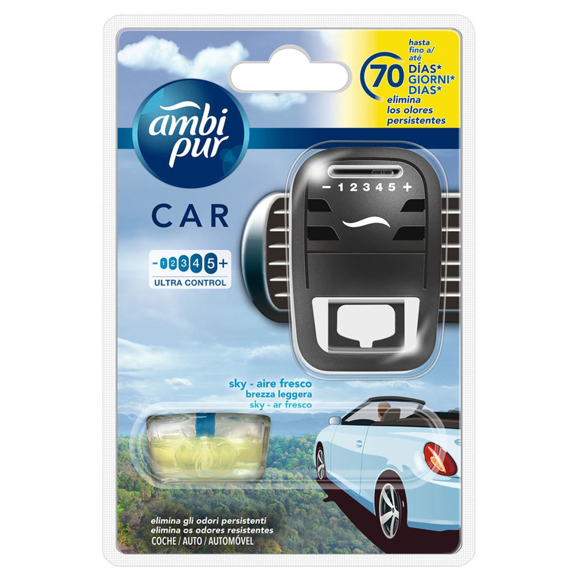 Difusor e Recarga Ambientador Auto Ventilador Pacific Air Difusor e Recarga Ambientador Auto Ventilador Pacific Air