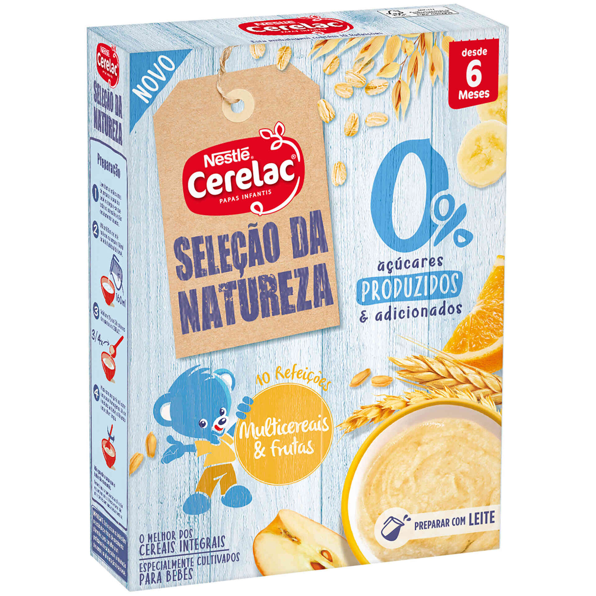 Papa Infantil Farinha Láctea Multicereais +6M