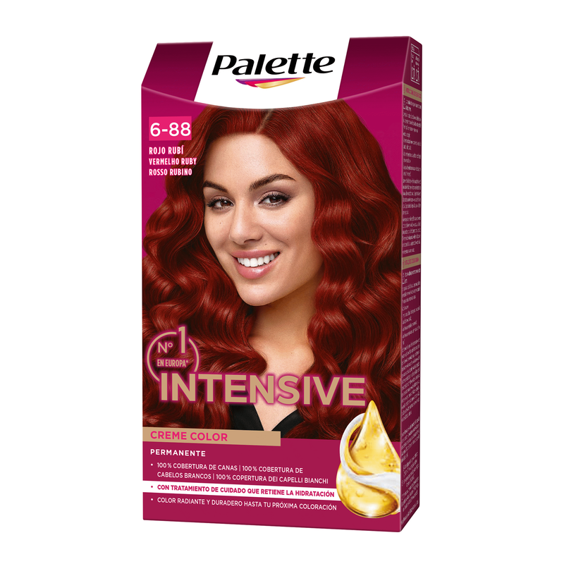Coloração Permanente Intensive Vermelho Rubi 6-88 Palette