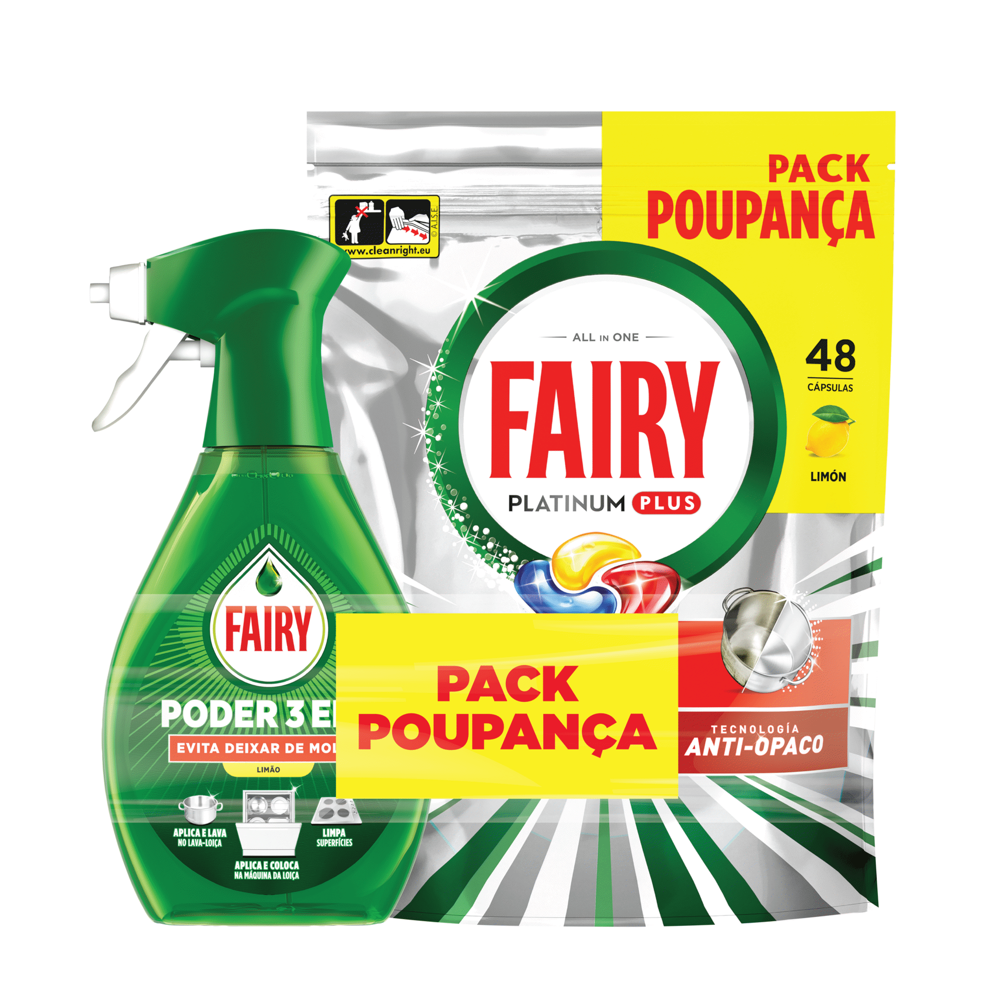 Detergente Manual e M&aacute;quina Loi&ccedil;a Platinum Plus Fairy