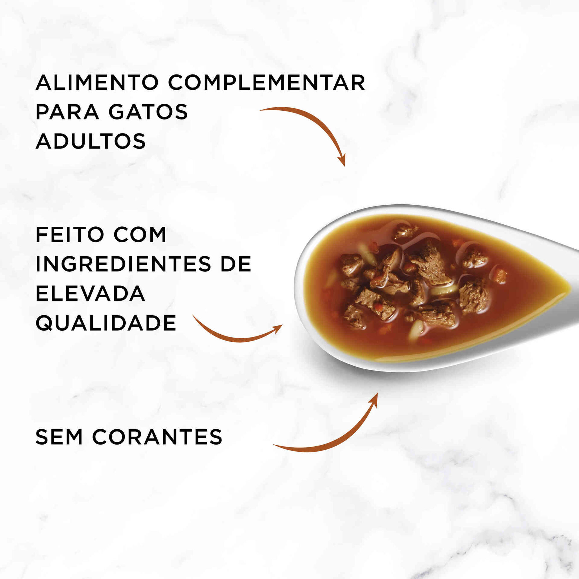 Snack L&iacute;quido para Gato Adulto Soup Royale Salm&atilde;o, Bacalhau e Solha Purina Gourmet