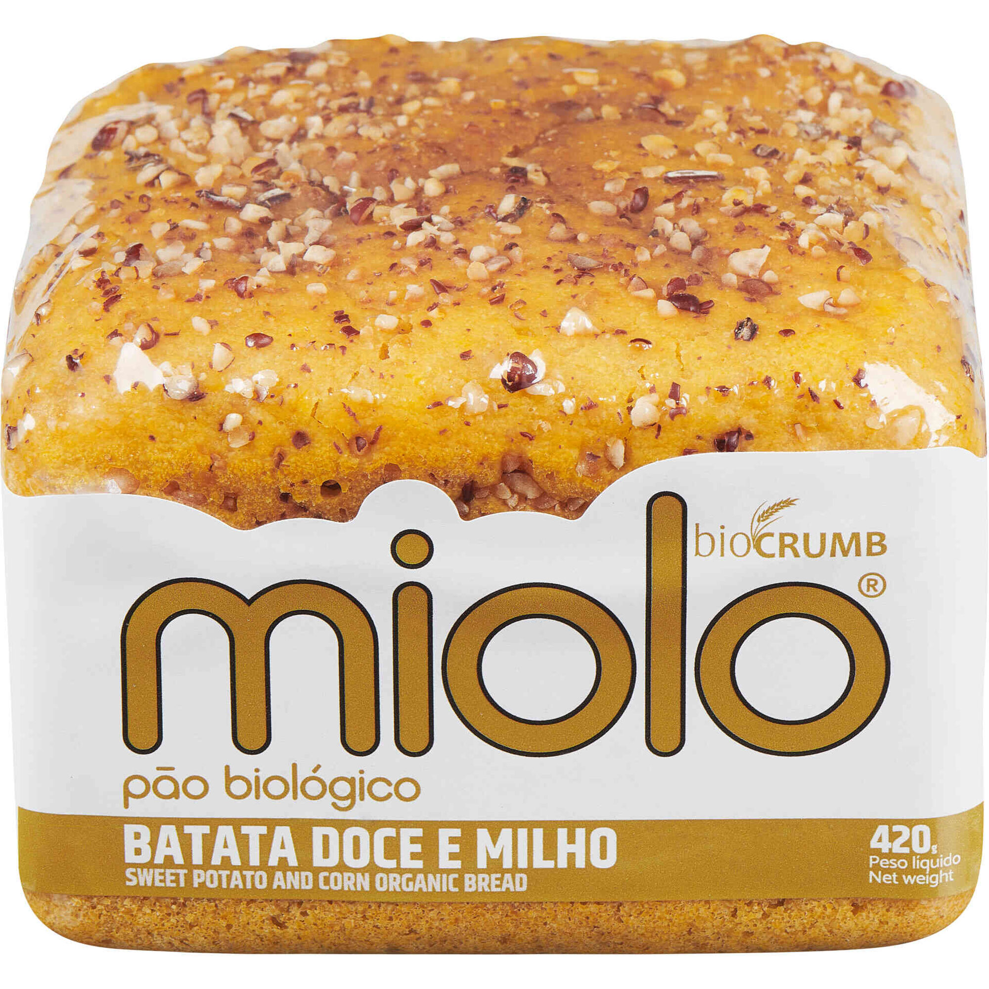 P&atilde;o de Batata Doce e Milho Biol&oacute;gico Miolo