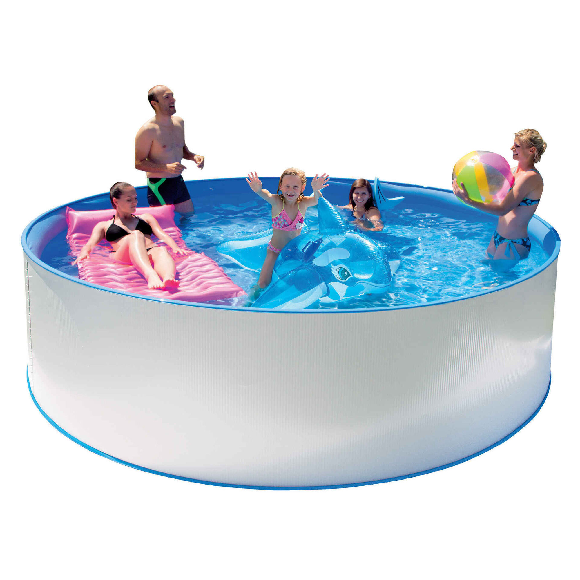 Piscina Estrutura Aço 350x90cm com Bomba