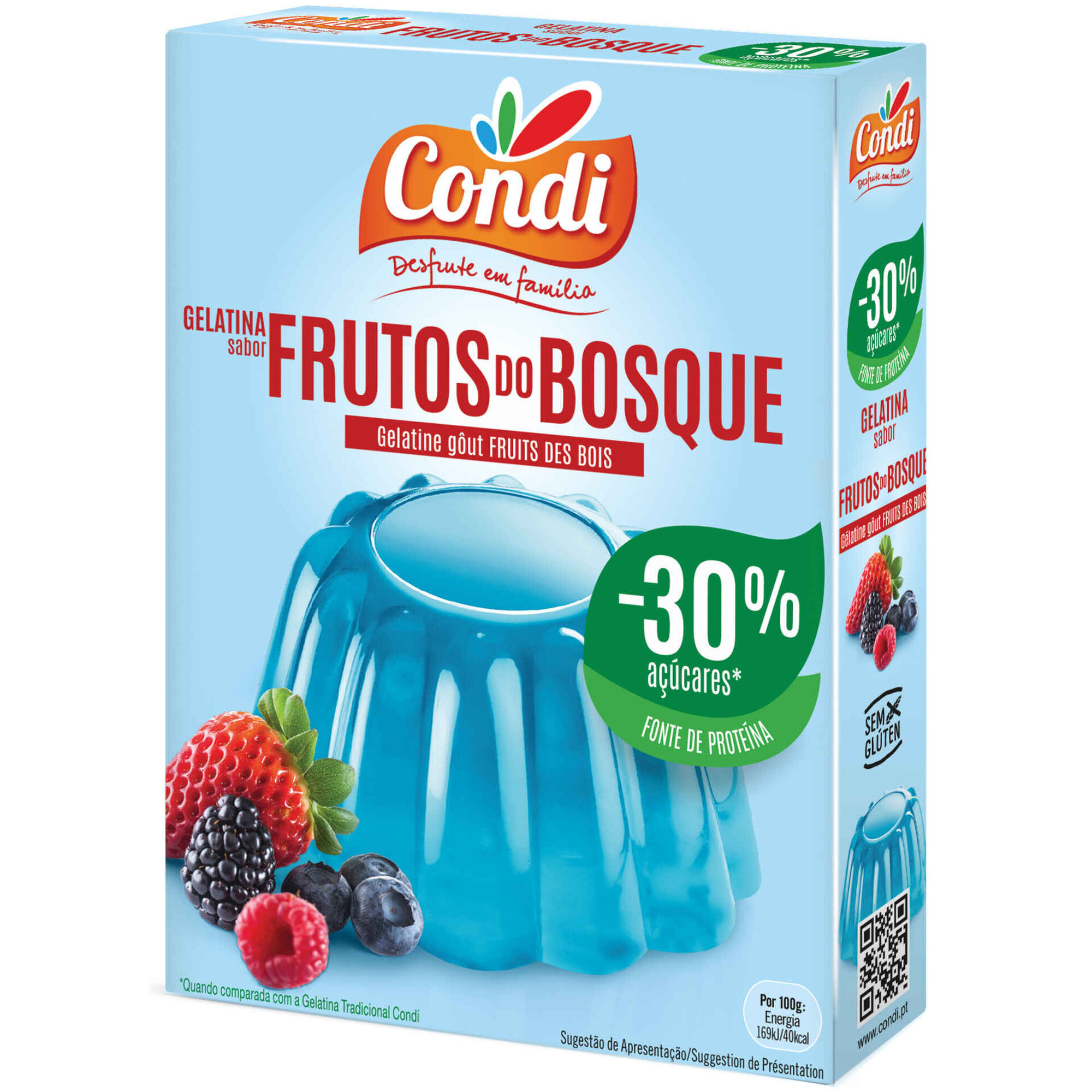 Gelatina em Pó de Frutos do Bosque -30% Açúcares