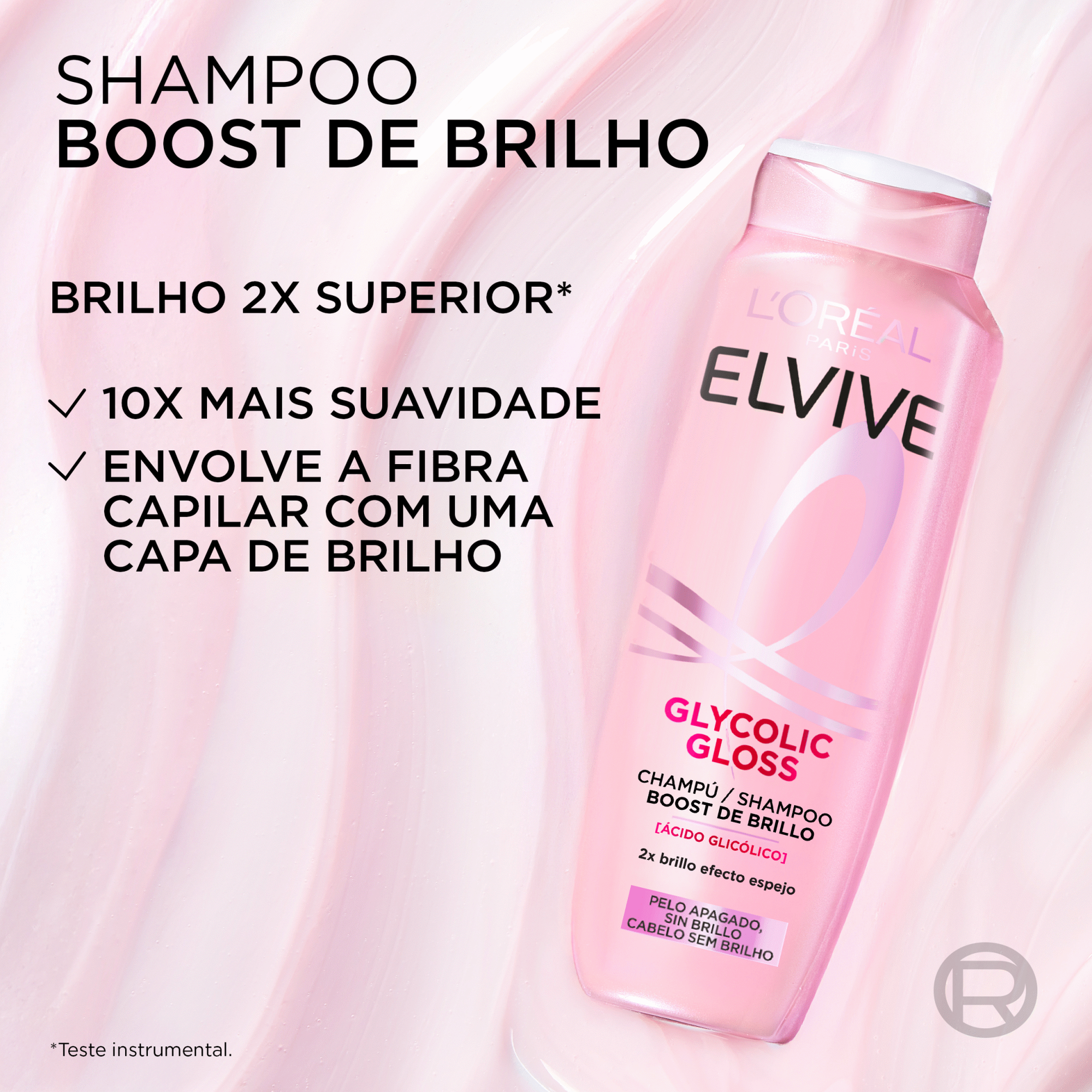 Champ&ocirc; Glycolic Gloss Brilho L'Or&eacute;al Paris Elvive
