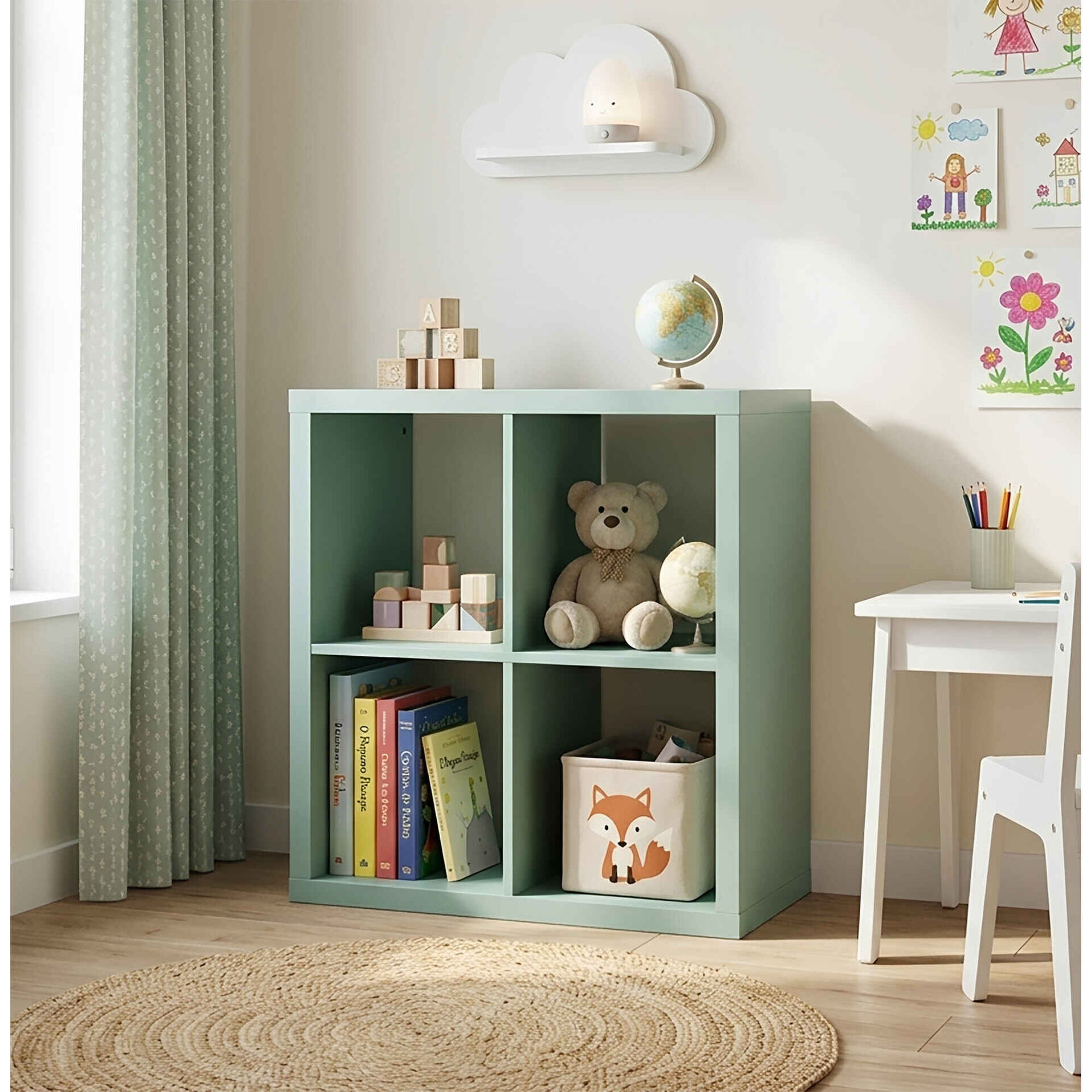 Estante Cubos Verde Kasa