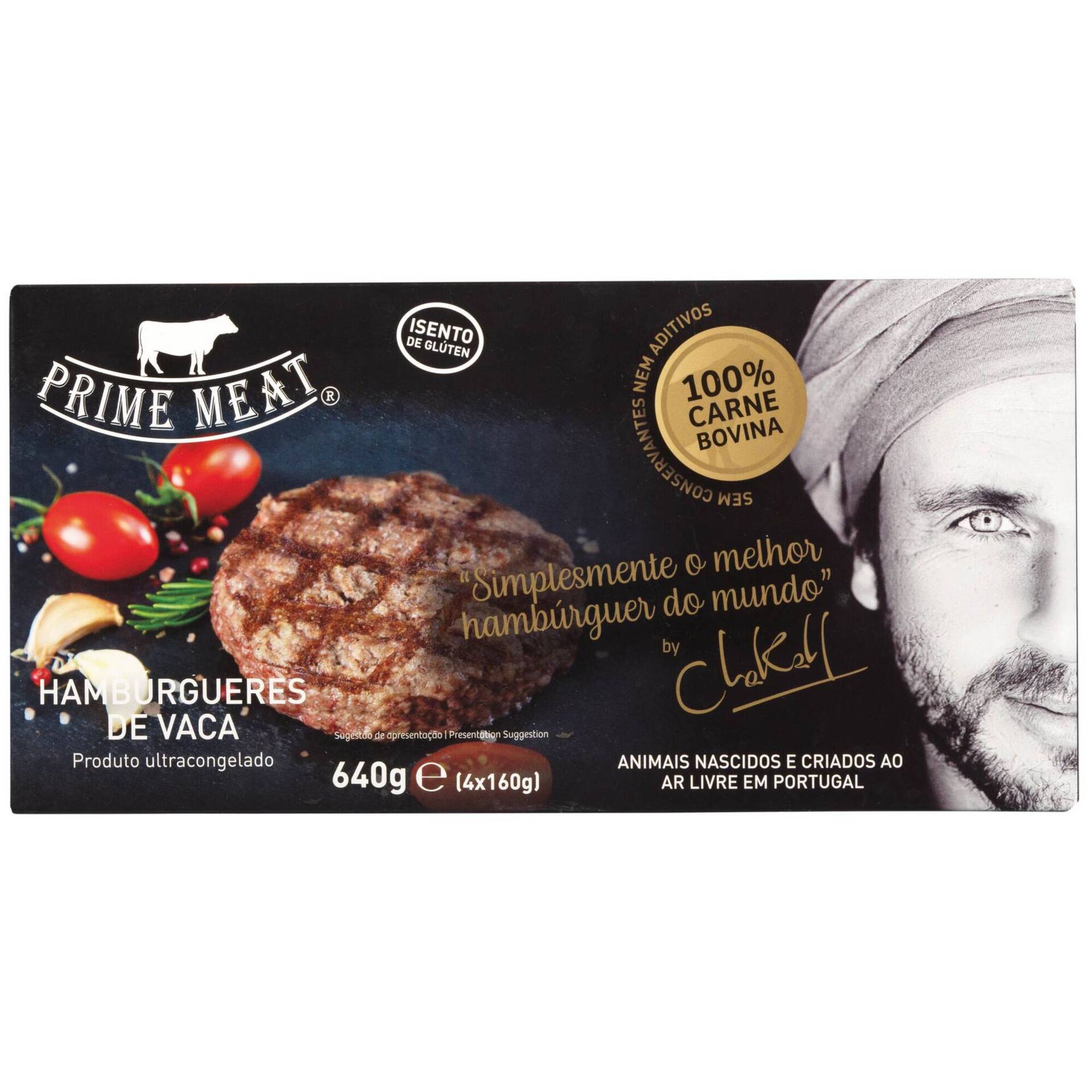 Hambúrguer 100% Carne de Bovino Angus Chakall Congelado