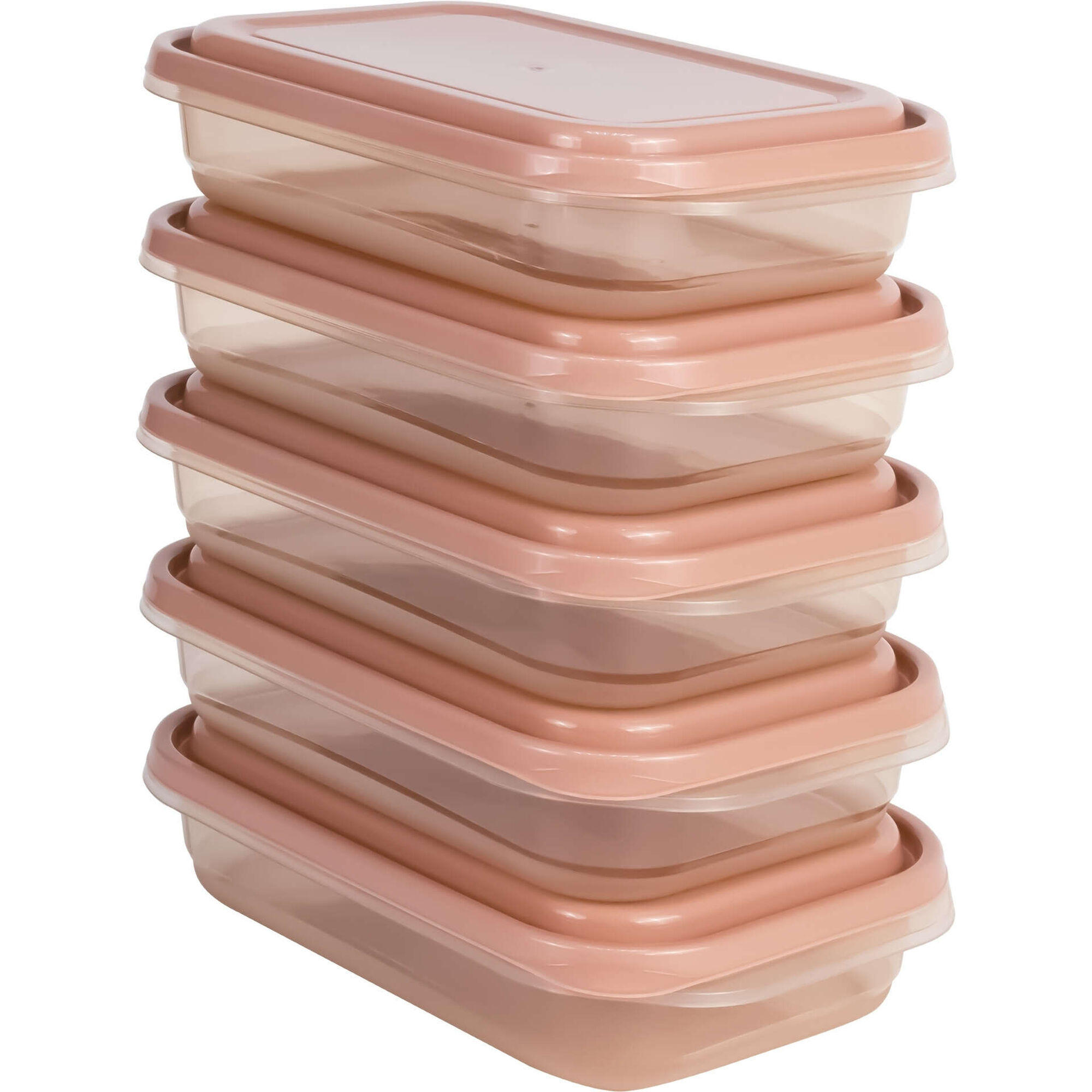 Conjunto 5 Caixas Herm&eacute;ticas Retangulares Flexiveis Kasa