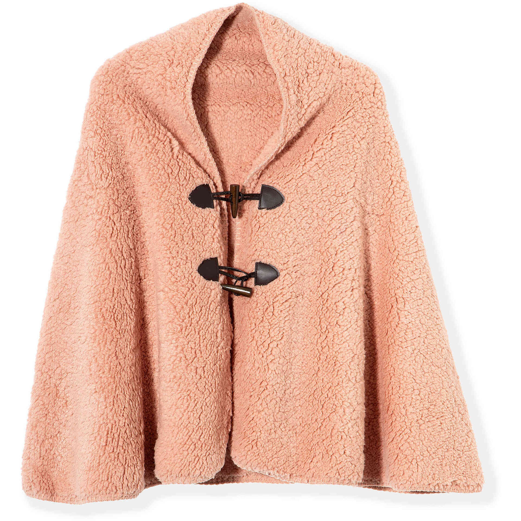 Manta Poncho Sherpa Rosa