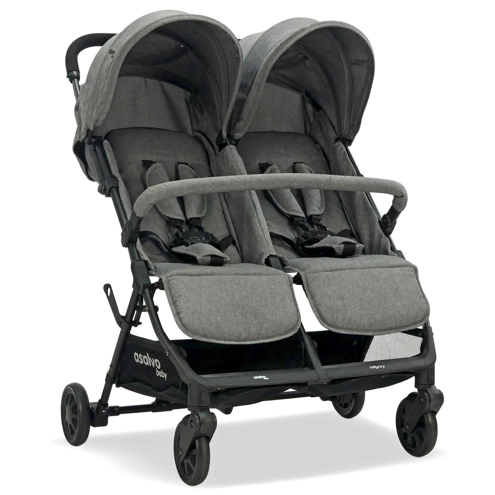 Carrinho de Passeio para Gémeos Cinza Henry