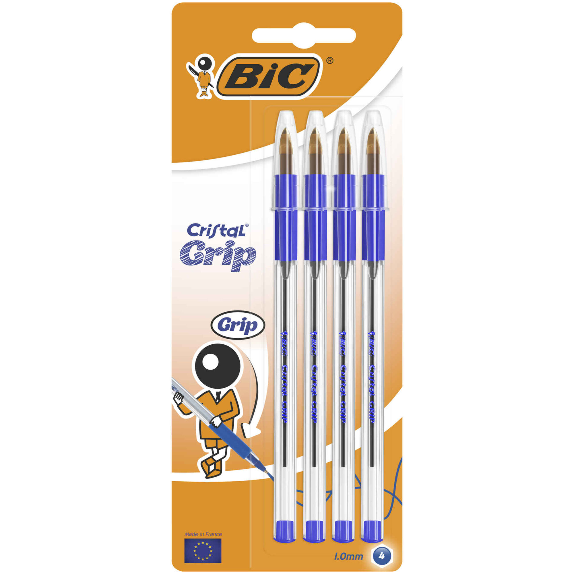 Esferográfica Cristal Grip de Tinta Azul Esferográfica Cristal Grip de Tinta Azul