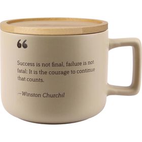 Caneca 400ml com Tampa Bege Caneca 400ml com Tampa Bege