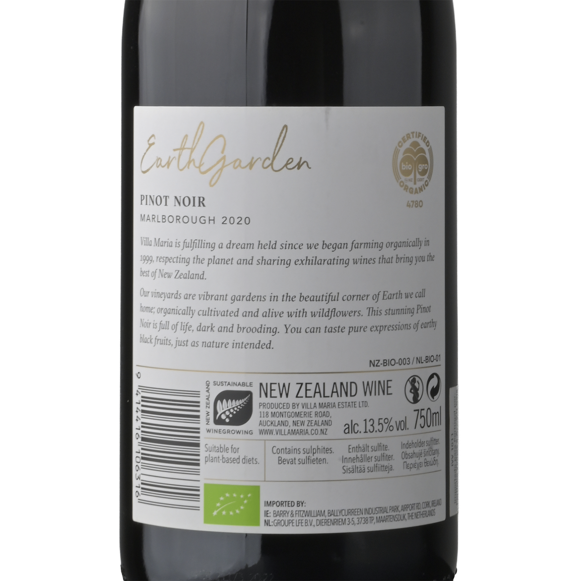 Villa Maria Pinot Noir EarthGarden Vinho Tinto