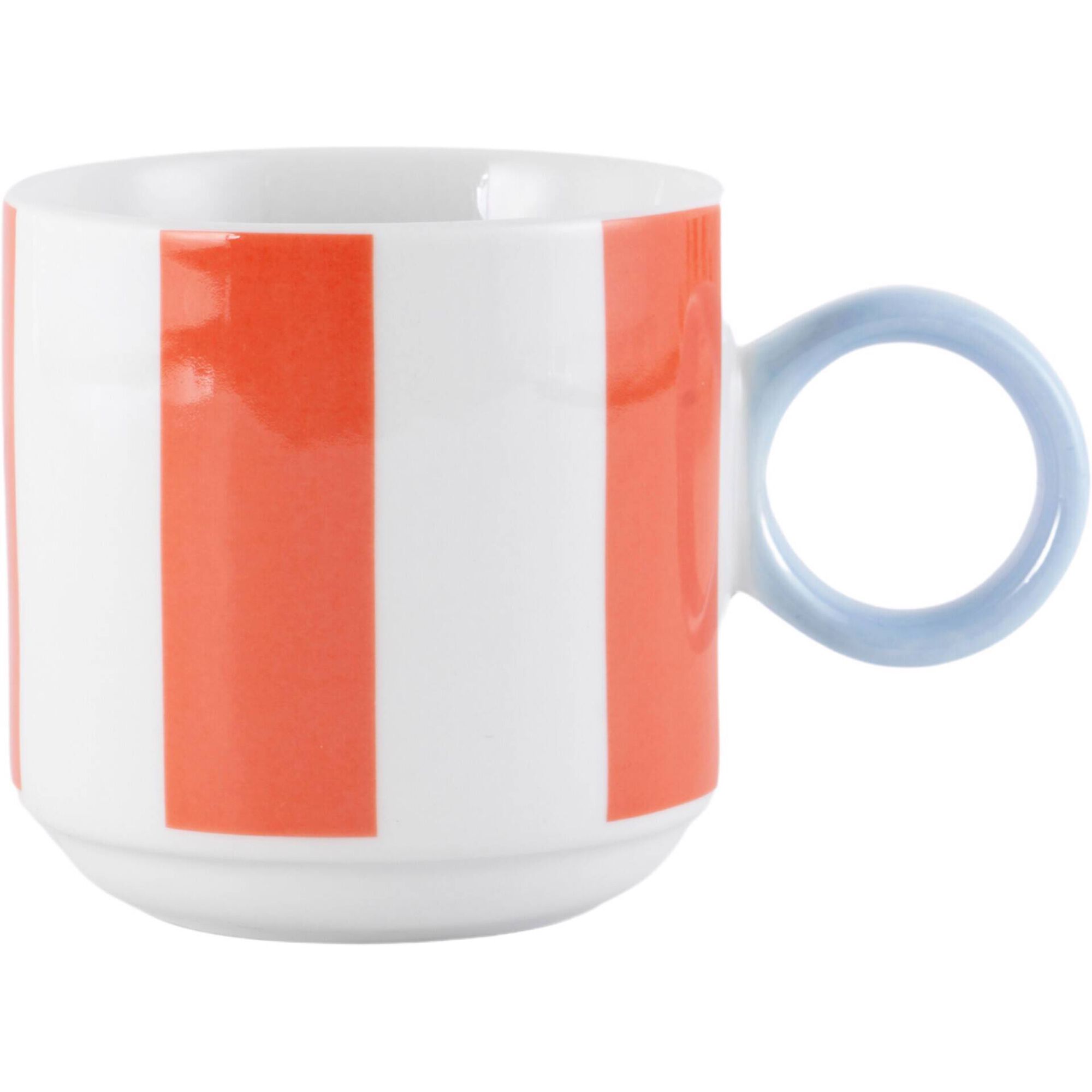 Caneca 320ml Riscas Laranjas Kasa