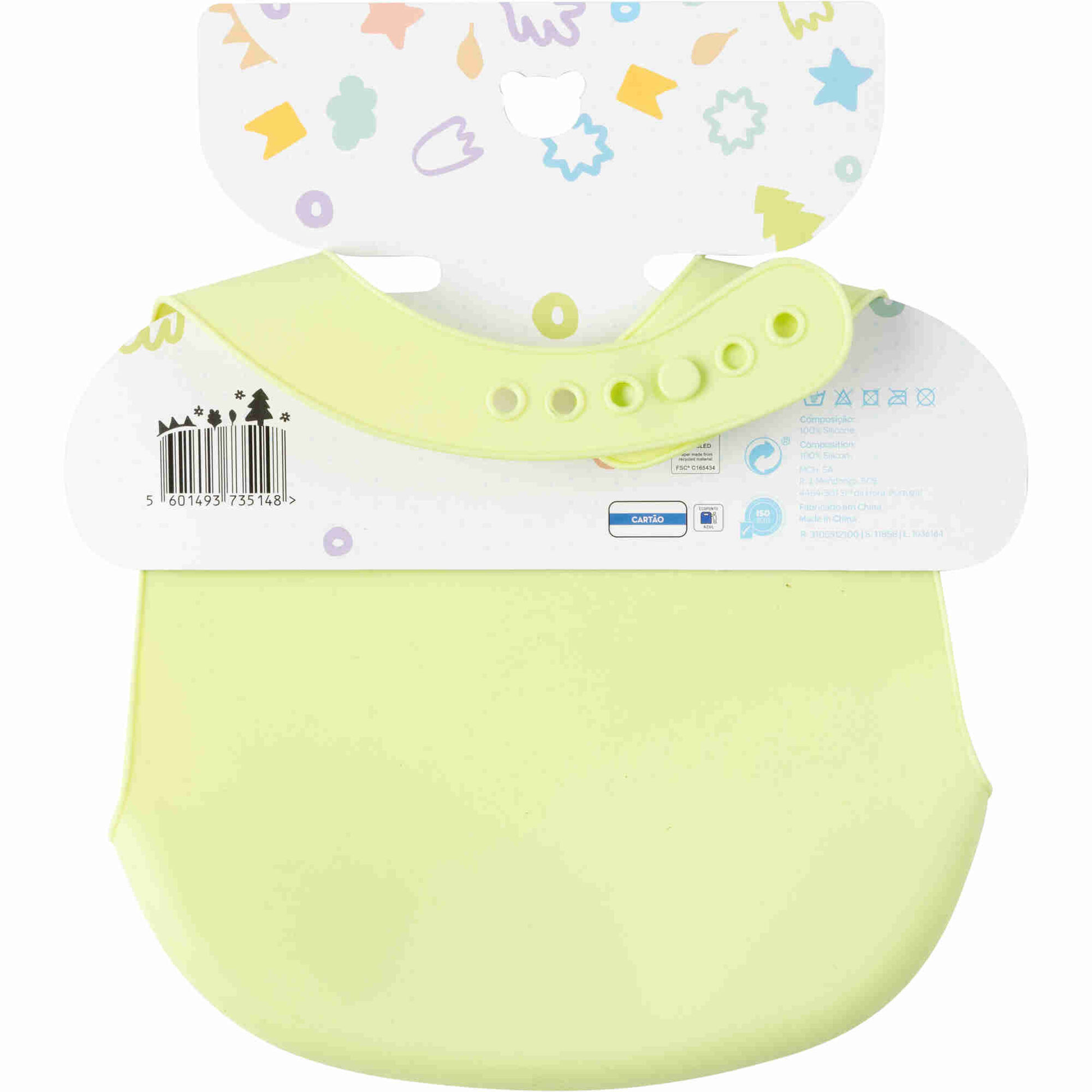 Babete Silicone Amarelo