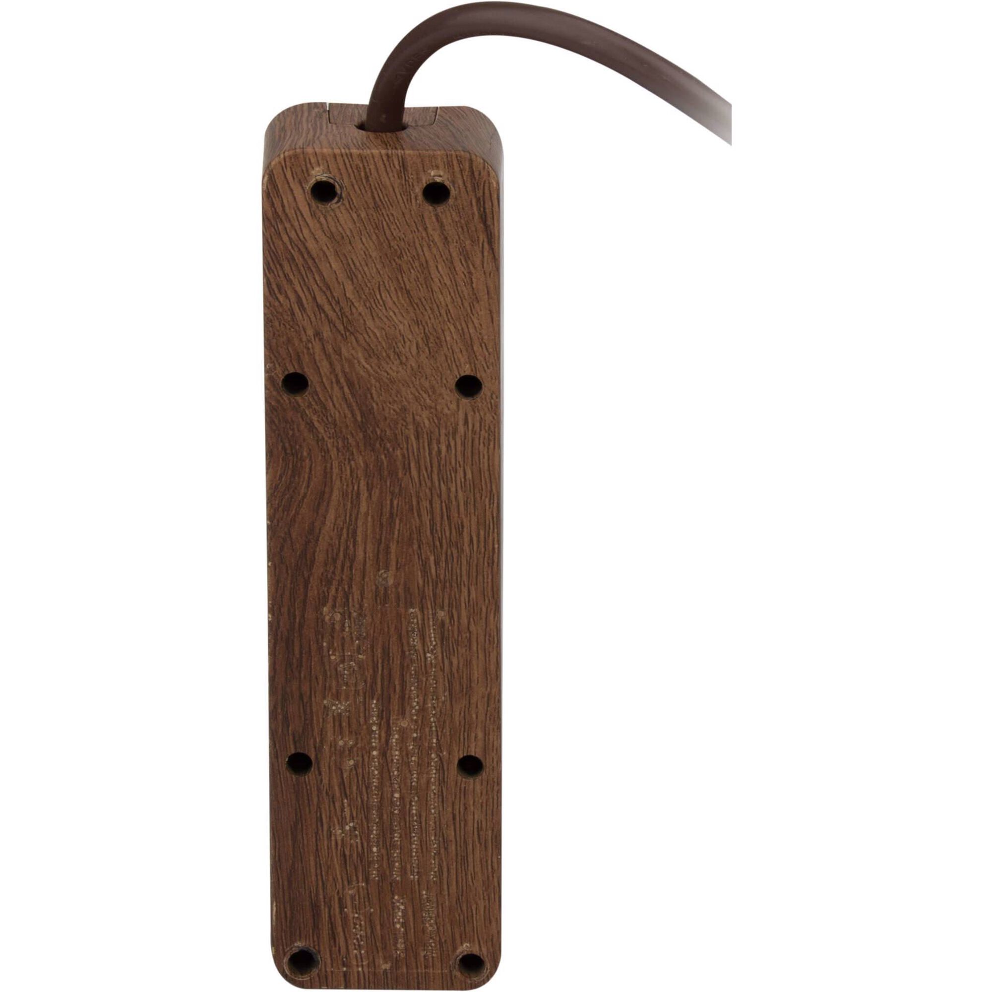 Bloco 3 Tomadas com Interruptor Wood 2mts