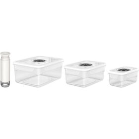 Conjunto 3 Caixas Pl&aacute;stico V&aacute;cuo com Bomba