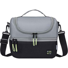 Saco T&eacute;rmico Cinza e Preto Long Week Kasa