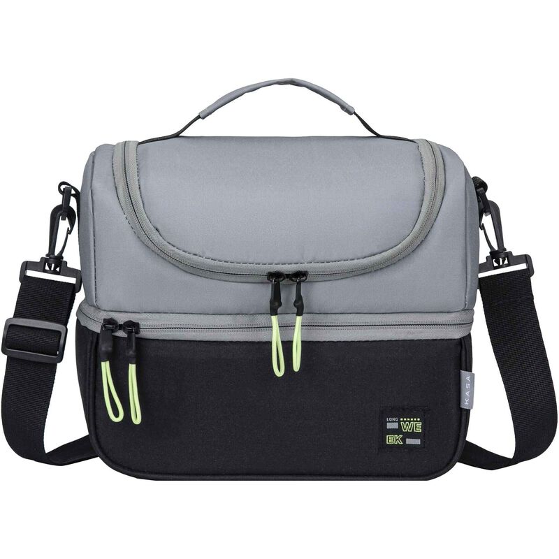 Saco Térmico 15x21x26cm Cinza e Preto Long Week Kasa