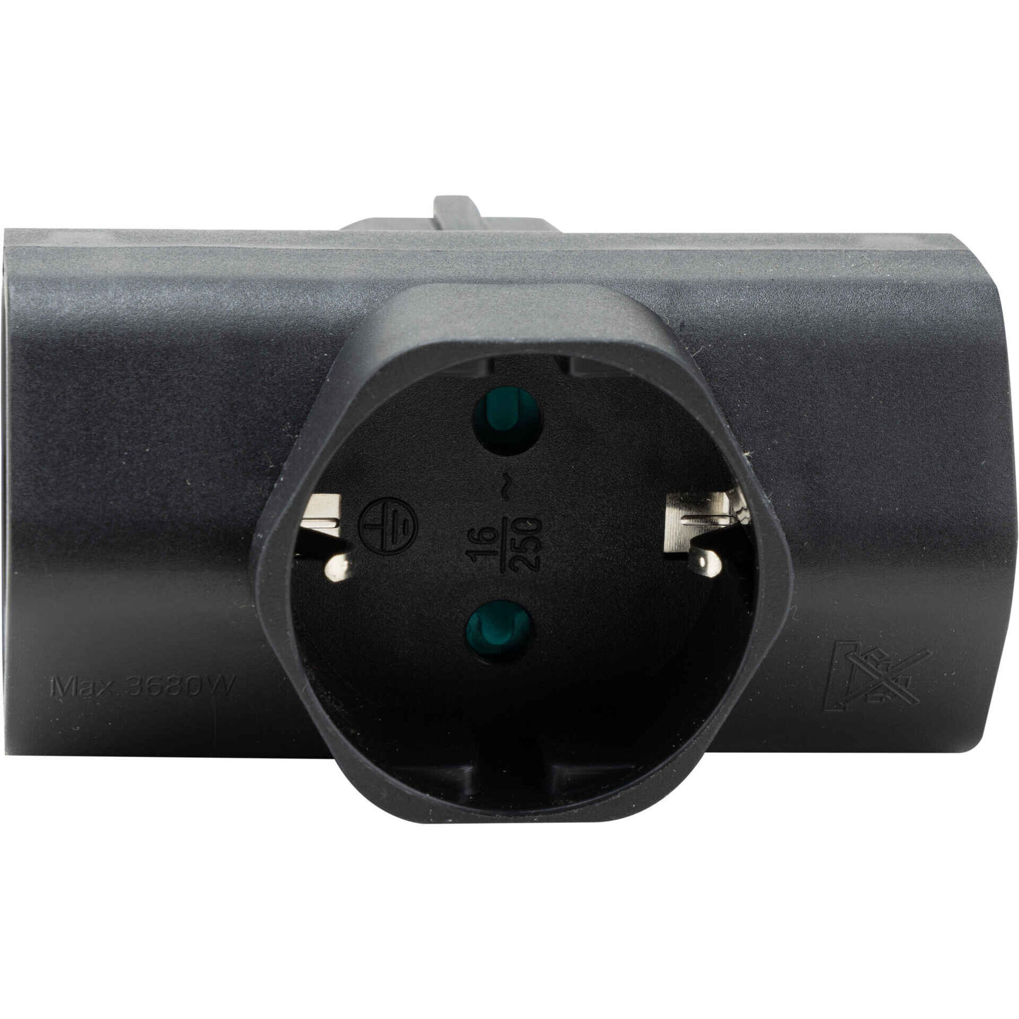 Ficha Tripla Schuko 16A Preta Boost