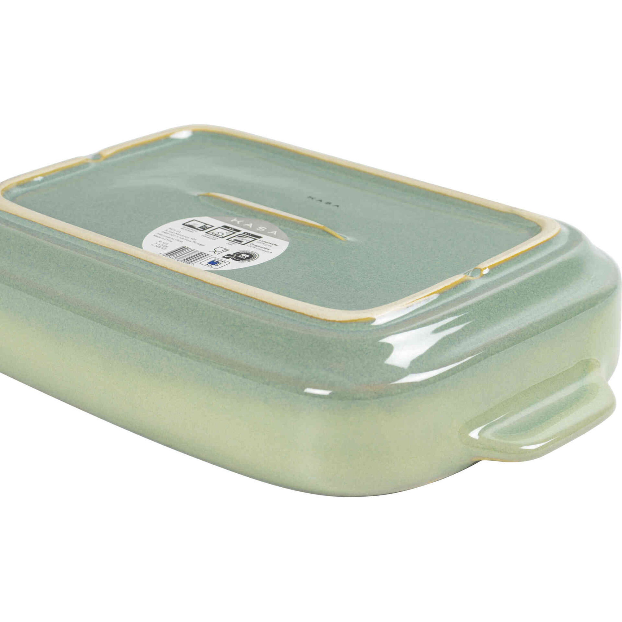 Assadeira Retangular Reativo 27x17cm Verde Kasa