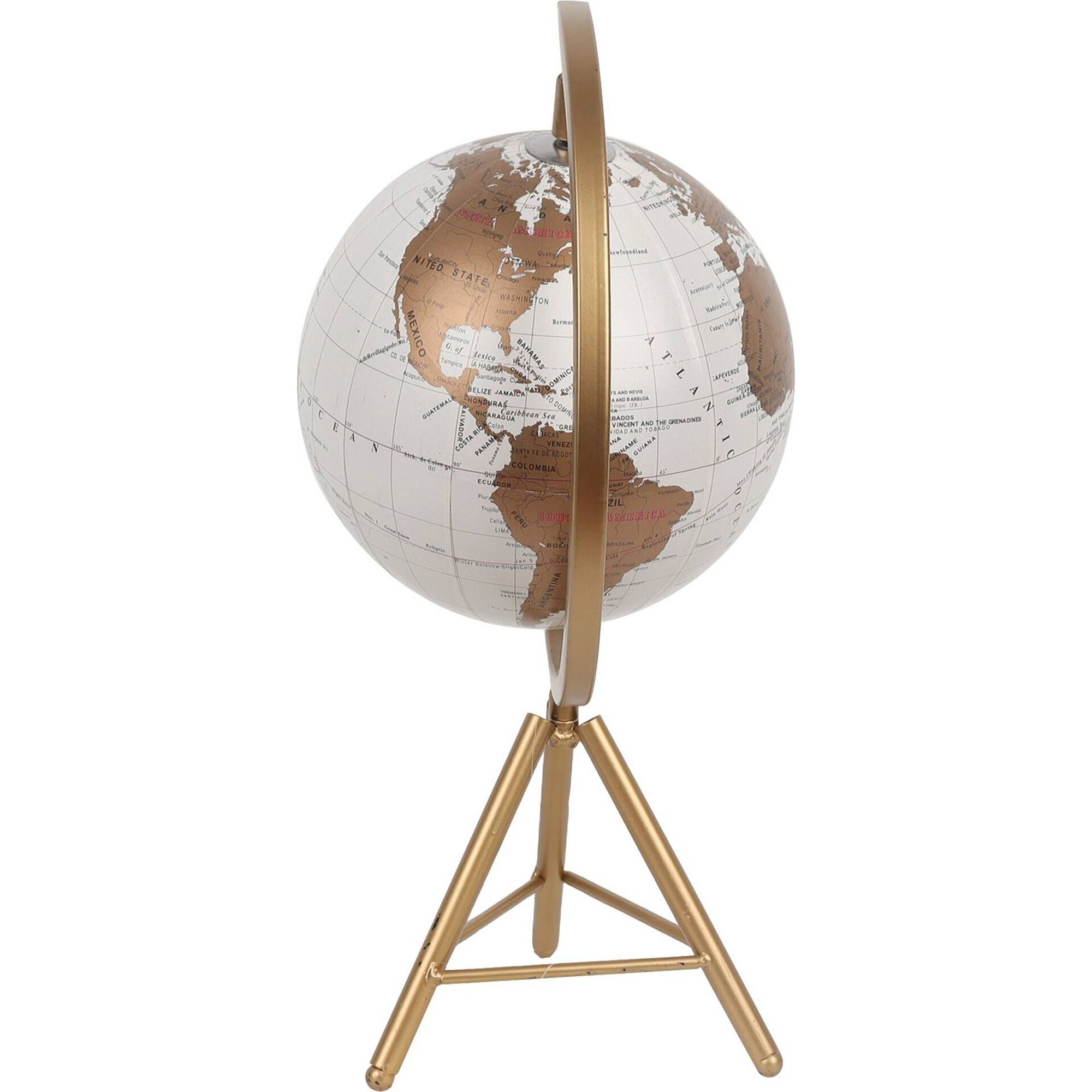 Globo Branco com Pé Dourado