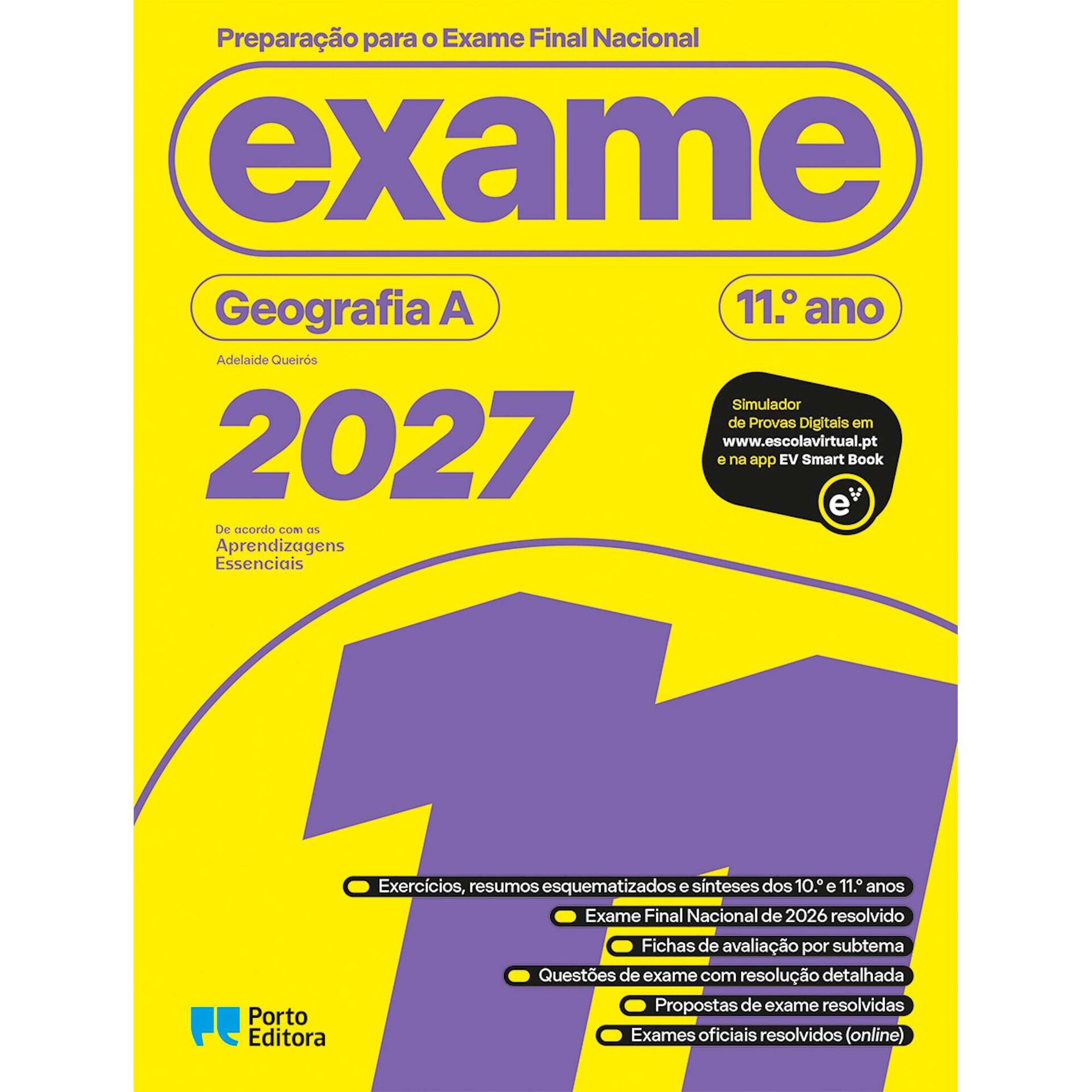 Prepara&ccedil;&atilde;o para o Exame Final Nacional 2027 - Geografia A - 11.&ordm; Ano de Adelaide Queir&oacute;s