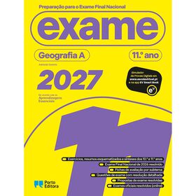 Prepara&ccedil;&atilde;o para o Exame Final Nacional 2027 - Geografia A - 11.&ordm; Ano de Adelaide Queir&oacute;s