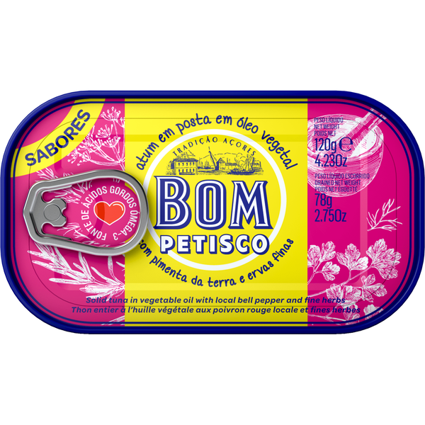 Atum Posta Pimenta da Terra e Ervas finas Bom Petisco