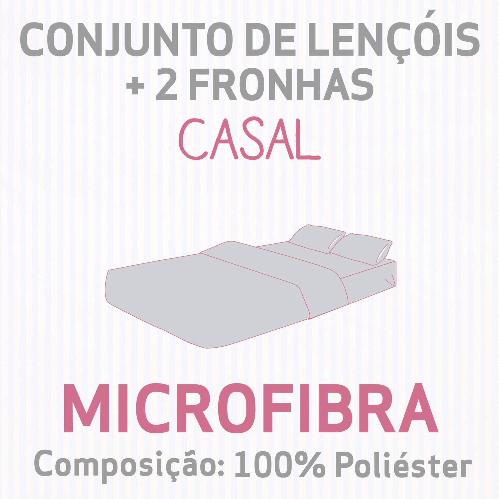 Conjunto Lençóis Microfibra Cosmos